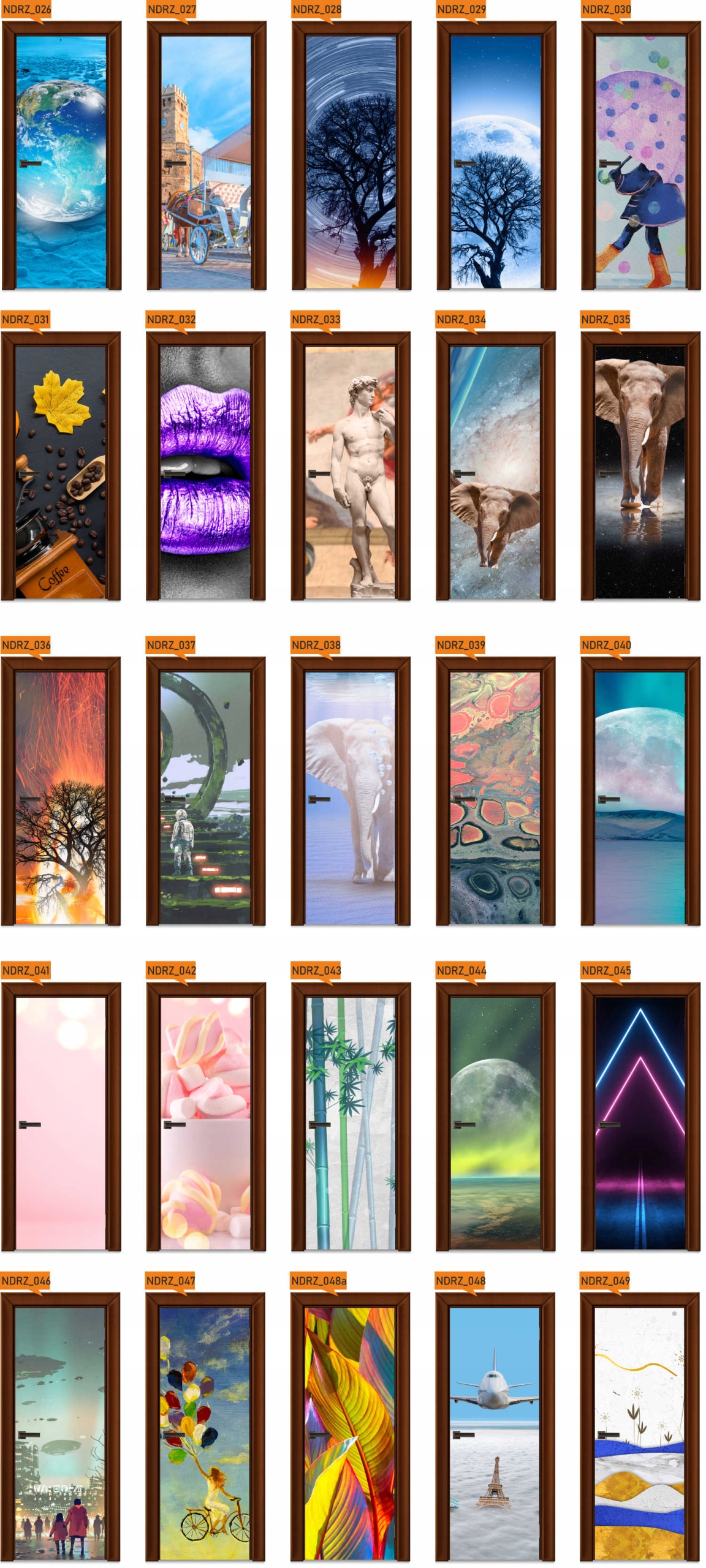 Naklejka samoprzylepna Okleina na Drzwi Szafę 3D