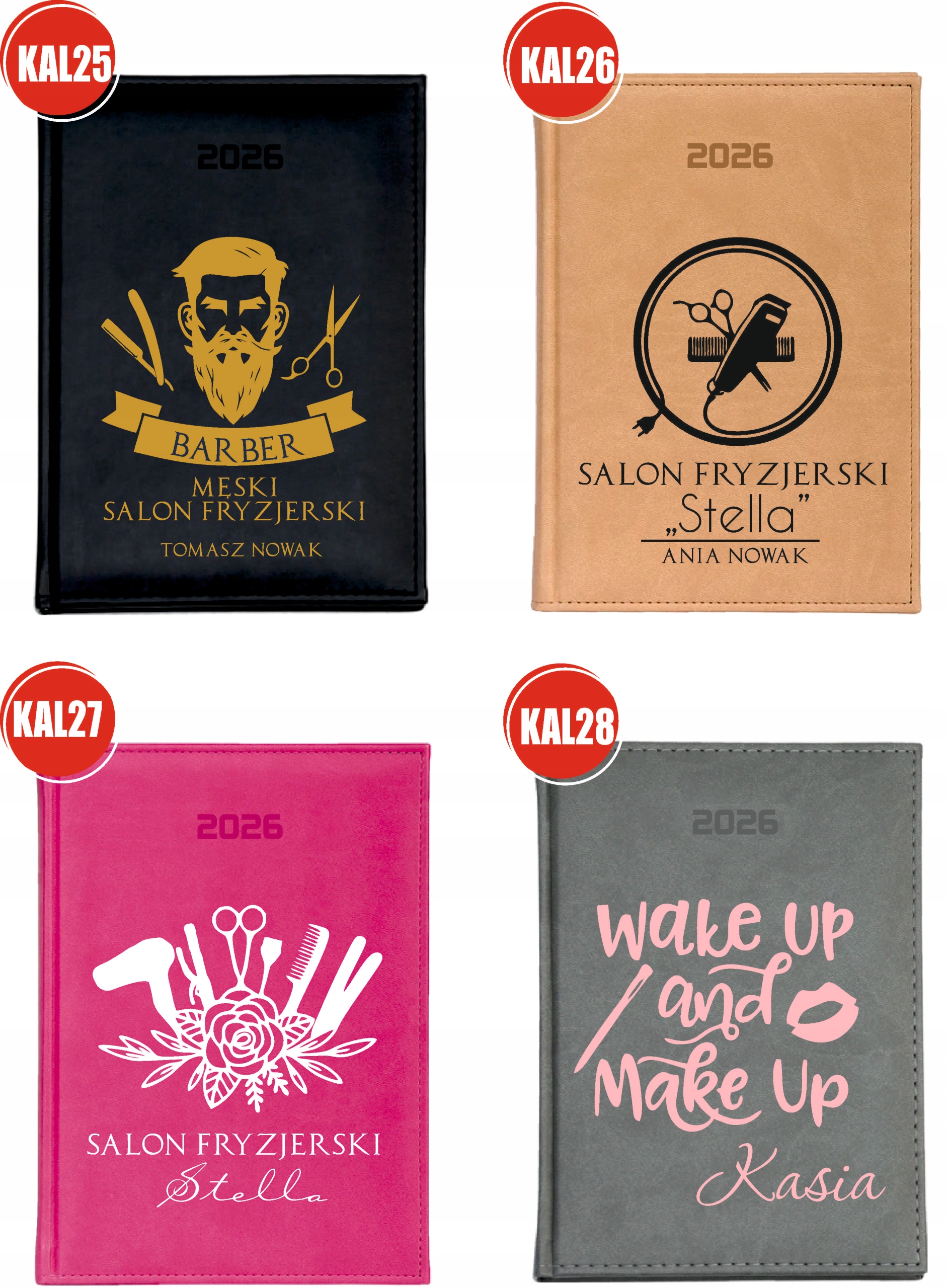 KALENDARZ A5 2026 DZIENNY terminarz z nadrukiem uv DLA BABCI + IMIĘ