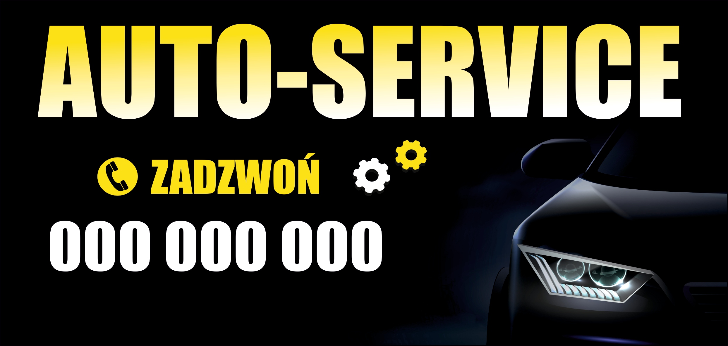 BANER REKLAMOWY projekt 130x80 cm DEZYNSEKCJA