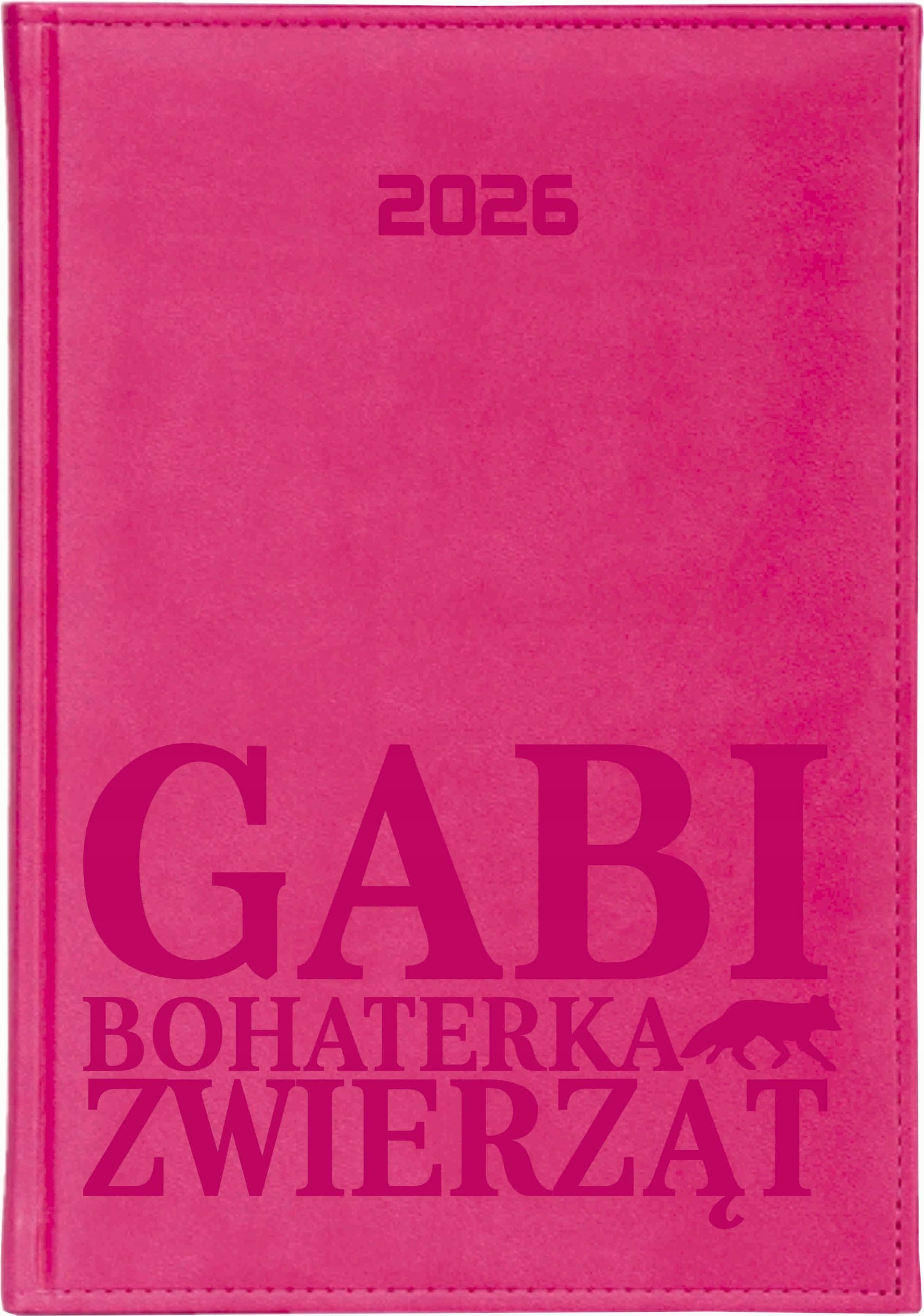 dzienny Kalendarz duży A4 2026 książkowy twój tekst grawer PLANER + IMIĘ