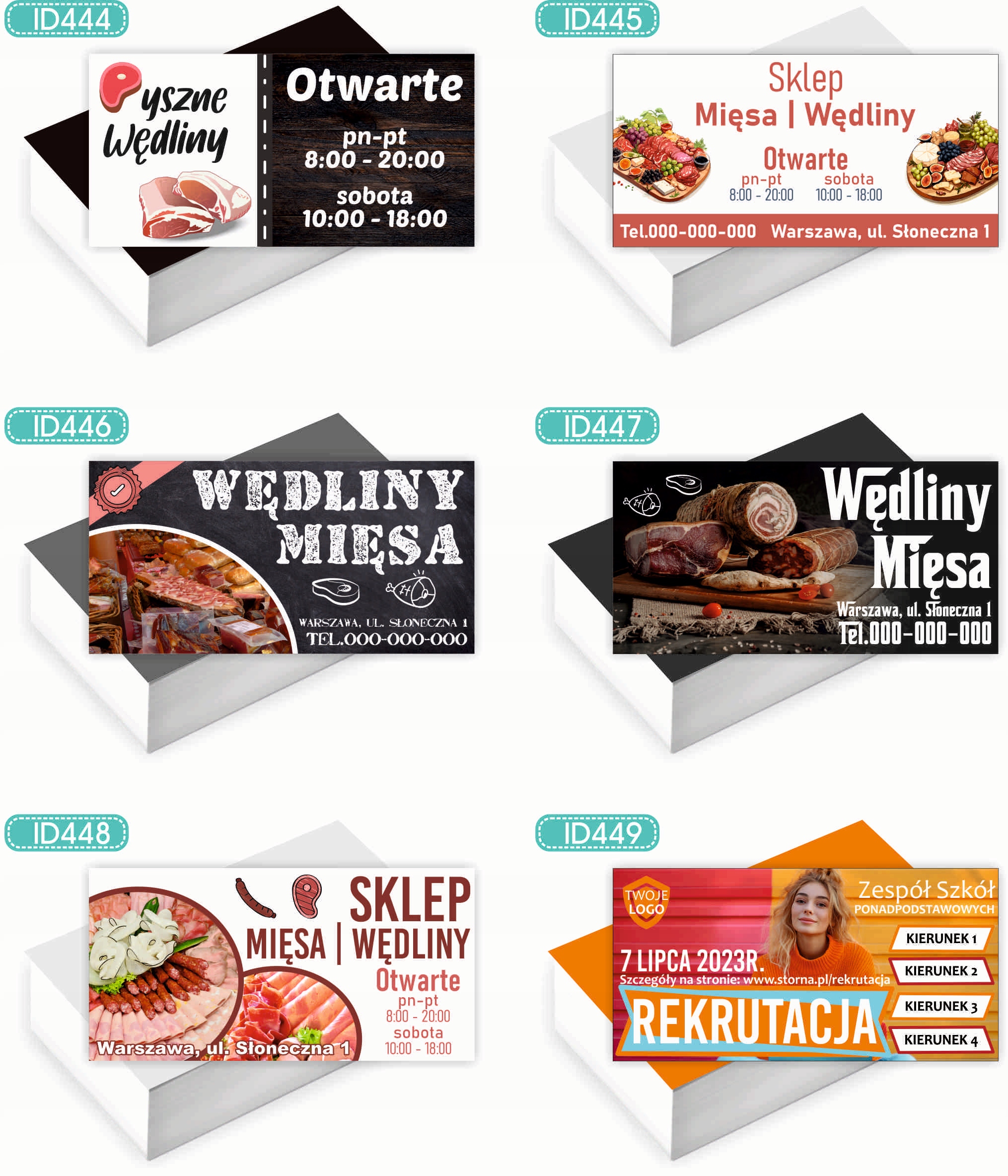 Wizytówki firmowe Foliowane 1000szt wiele różnych wzorów REKRUTACJA