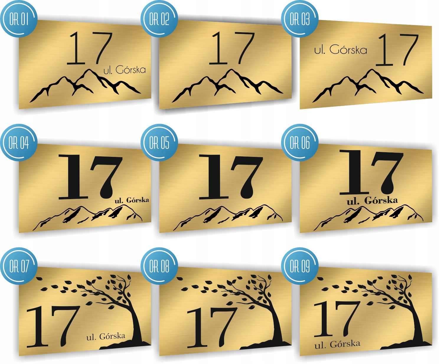 Tabliczka Tablica ADRESOWA BIAŁA DIBOND 40x30 numer domu ulica KWIATY