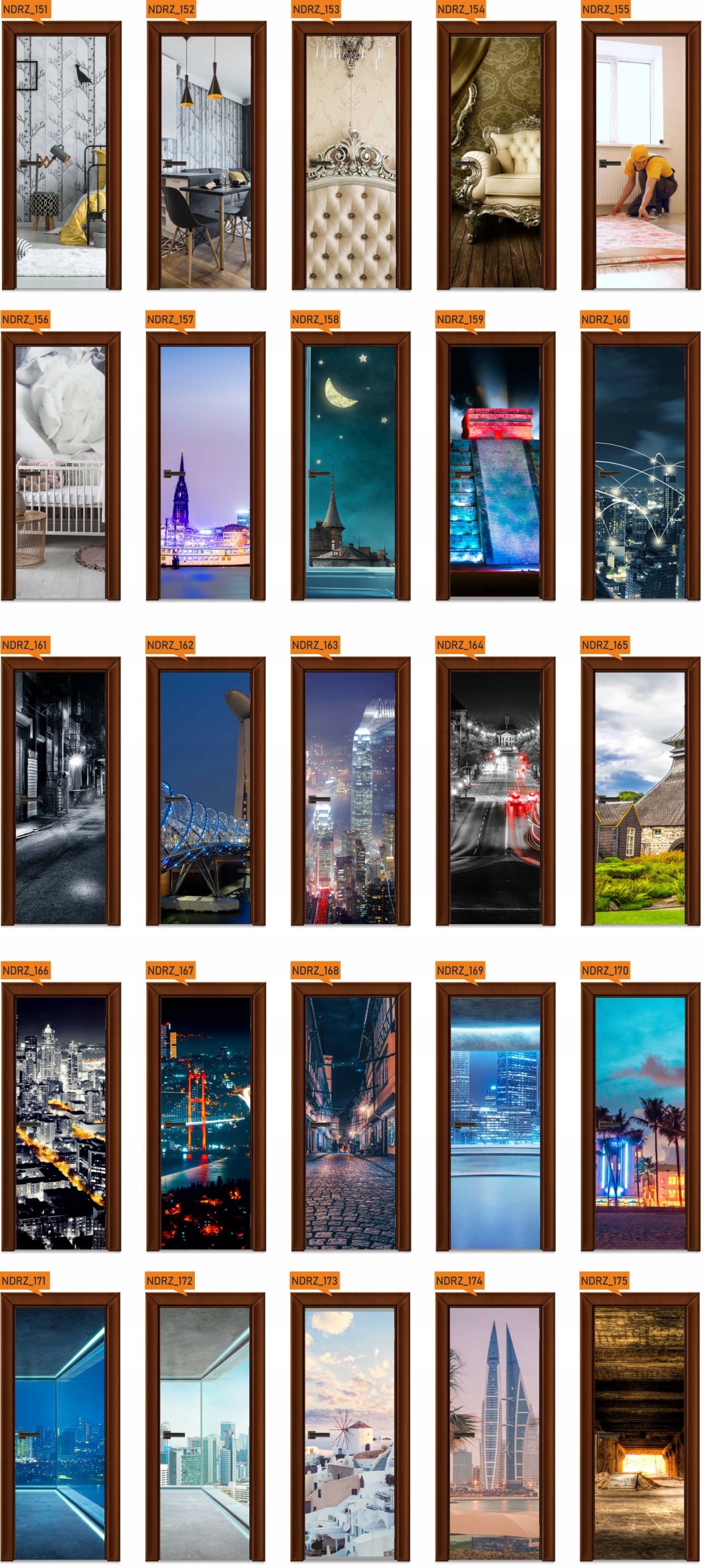 Naklejka samoprzylepna Okleina na Drzwi Szafę 3D