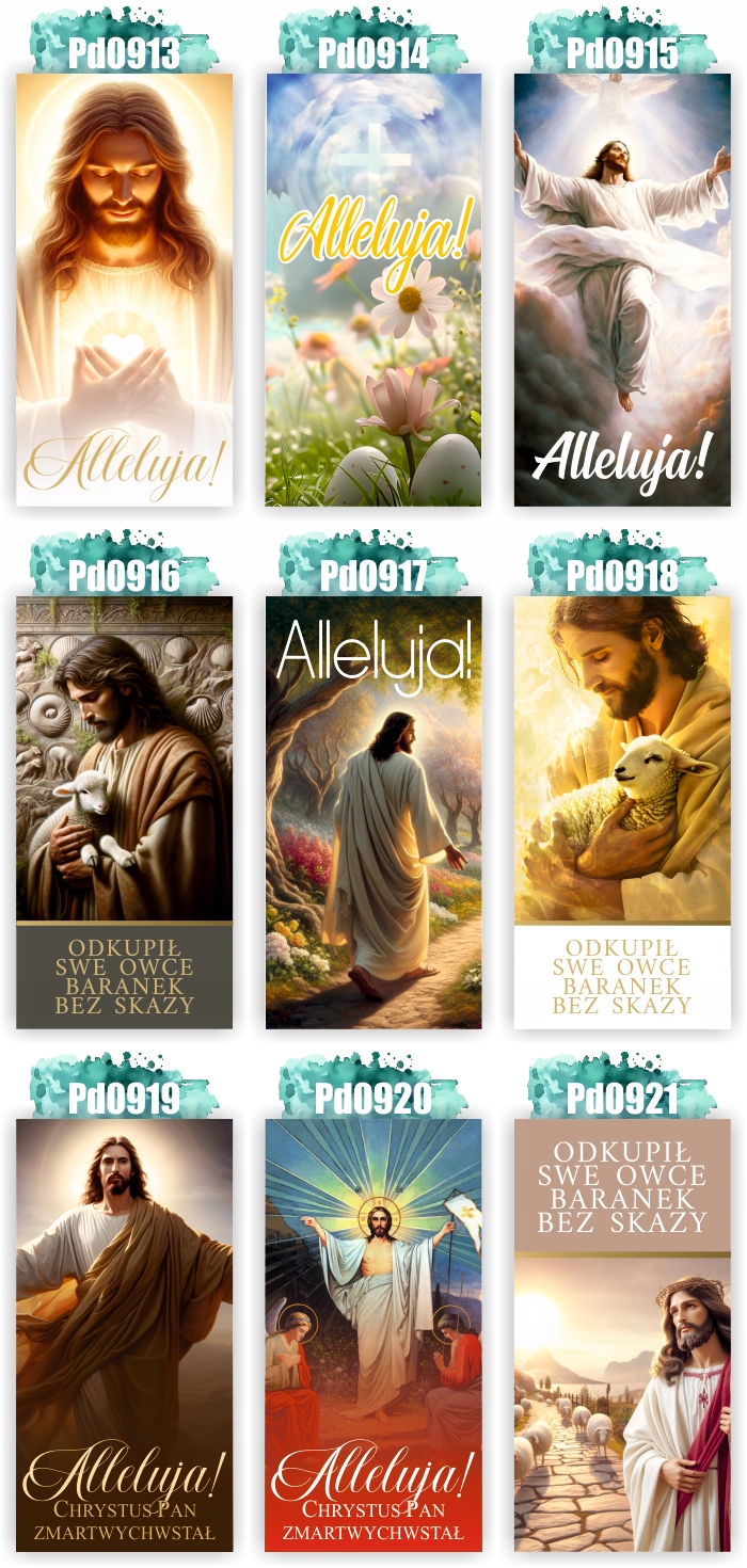 Baner religijny 120x60 cm Wielkanocna Radość z Motywem Zmartwychwstania