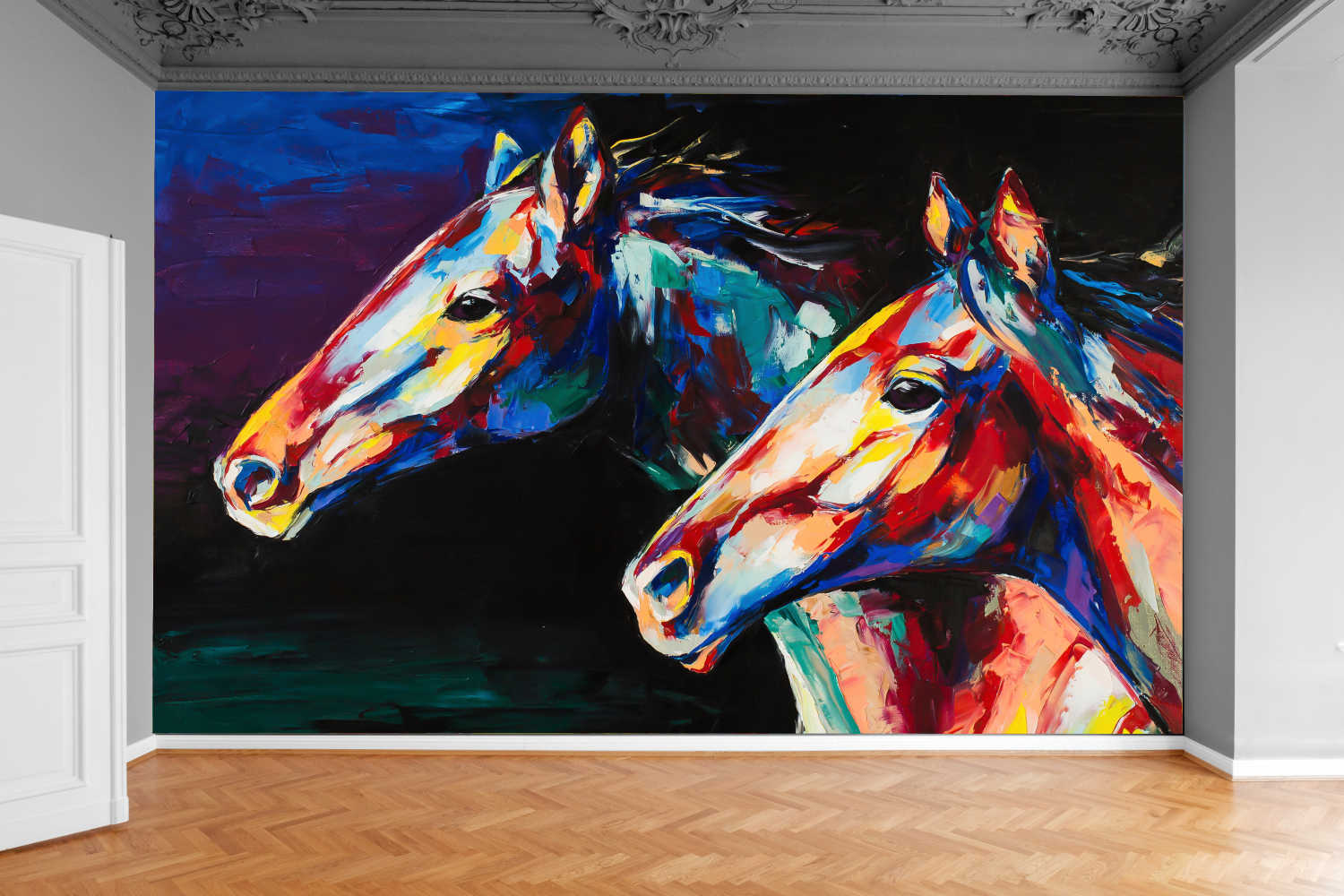 Fototapeta AKWARELA MALOWNICZE KONIE 200x130