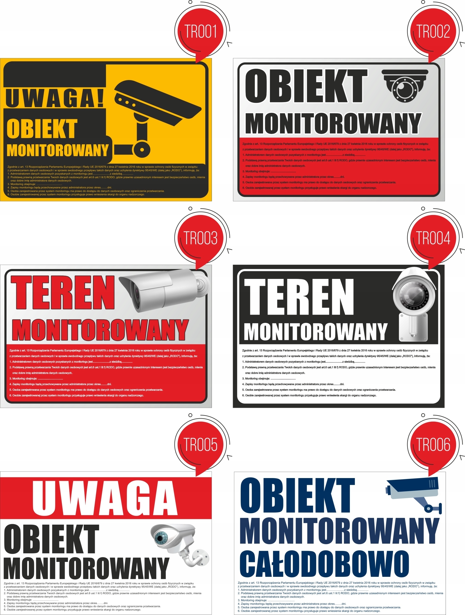 Tabliczka ZNAK tablica RODO Obiekt MONITOROWANY