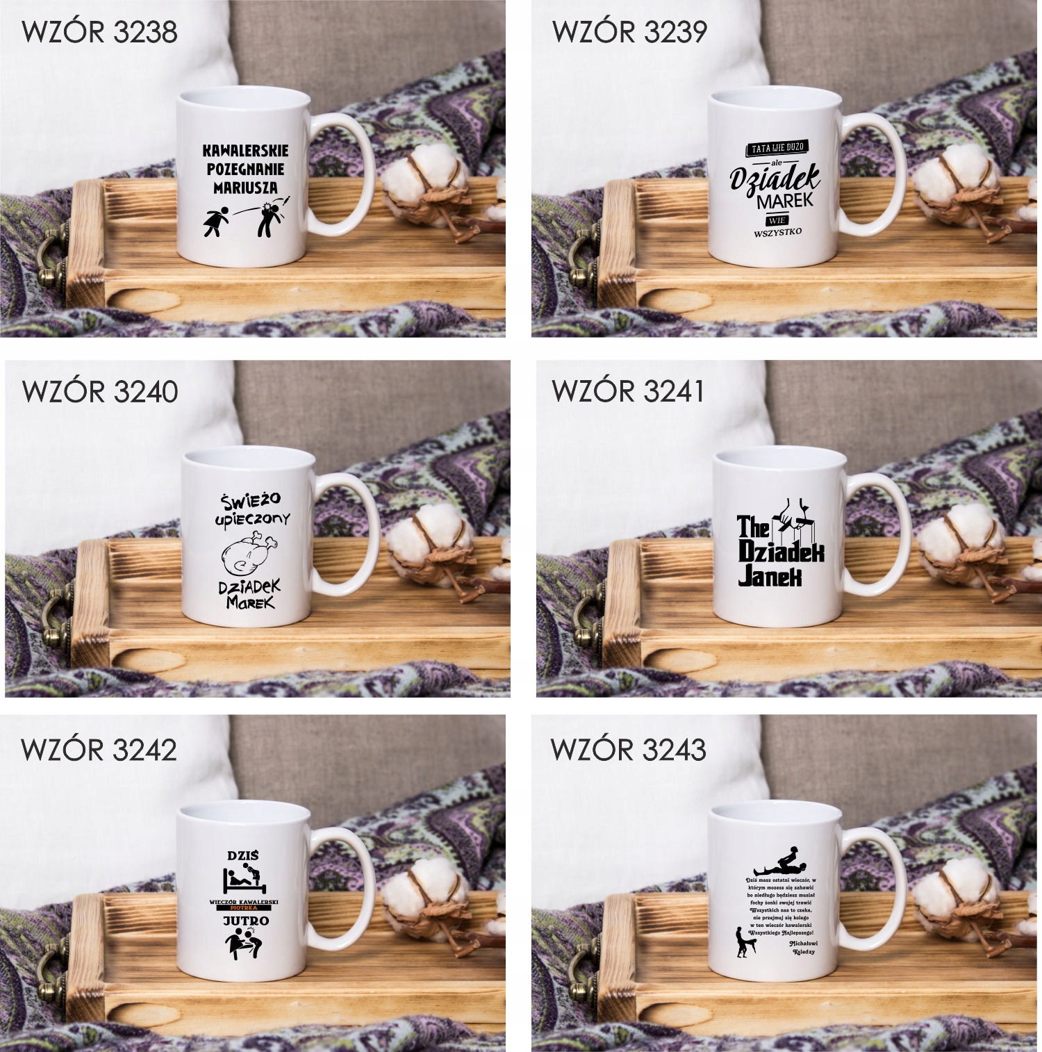 Kubek z nadrukiem DZIEŃ DOBRY KOCHAM CIĘ