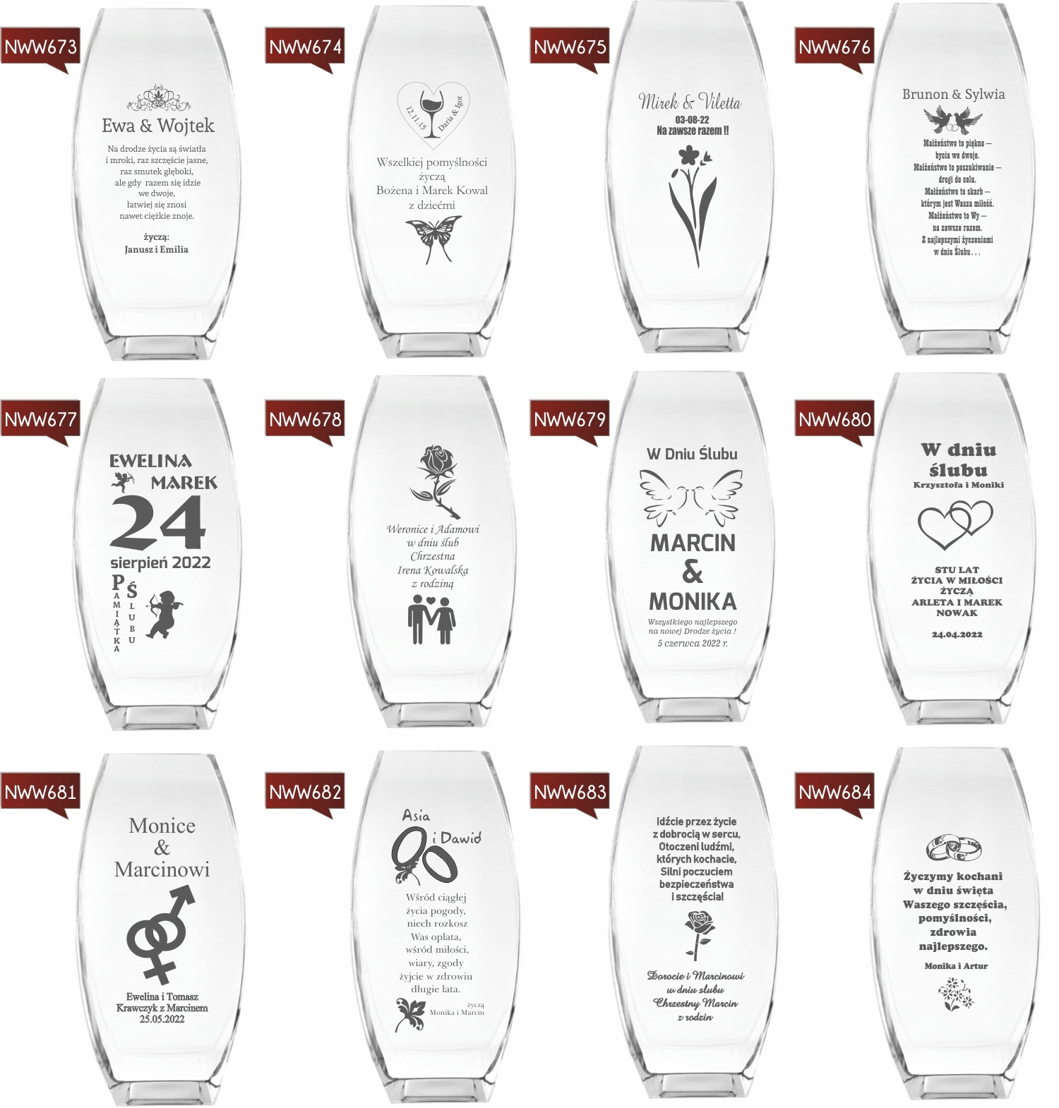 Wazon z grawer PREZENT pamiątka 1 Komunii Świętej