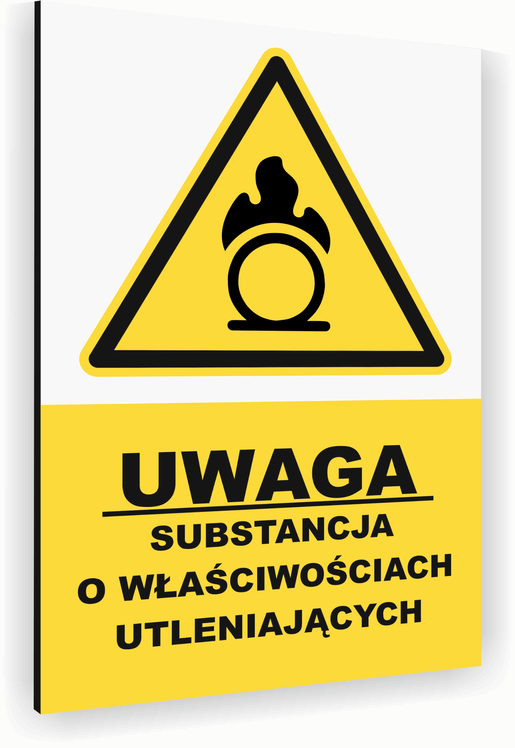 Tabliczka znak informacyjny 30x20 Biała SUBSTANCJA UTLENIAJĄCA SIĘ Dibond