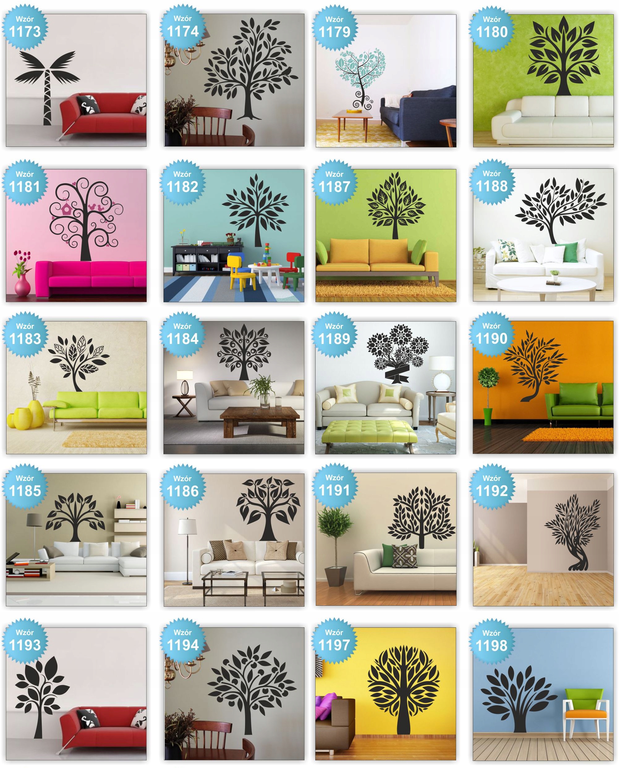 NAKLEJKI na ścianę ścienne DRZEWO drzewa 160cm
