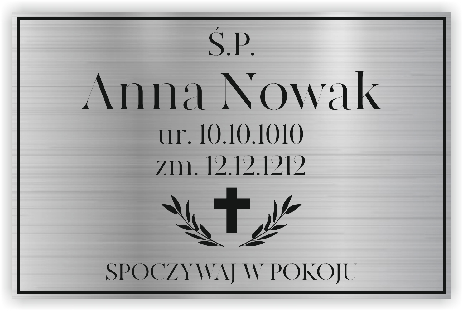 TABLICZKA NA GRÓB NAGROBKOWA TABLICA NAGROBNA