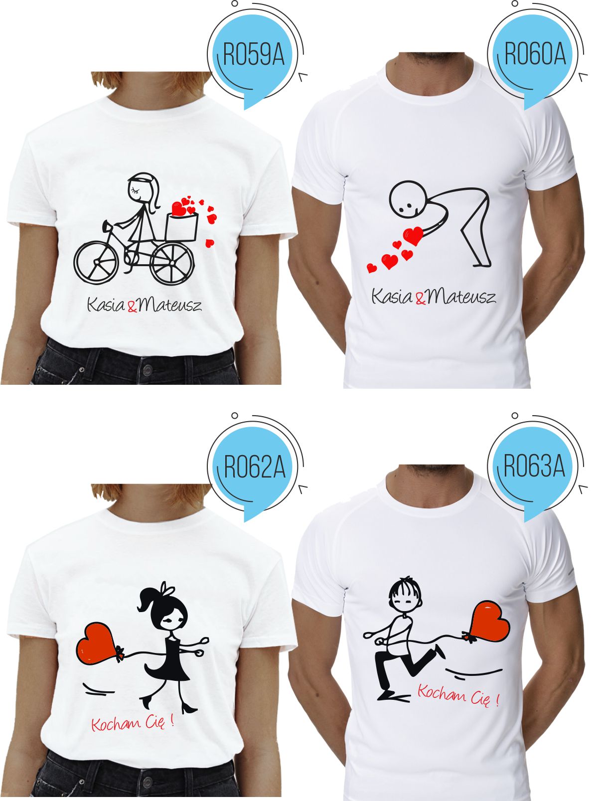 Koszulka DLA PAR miłość WALENTYNKI ROCZNICA