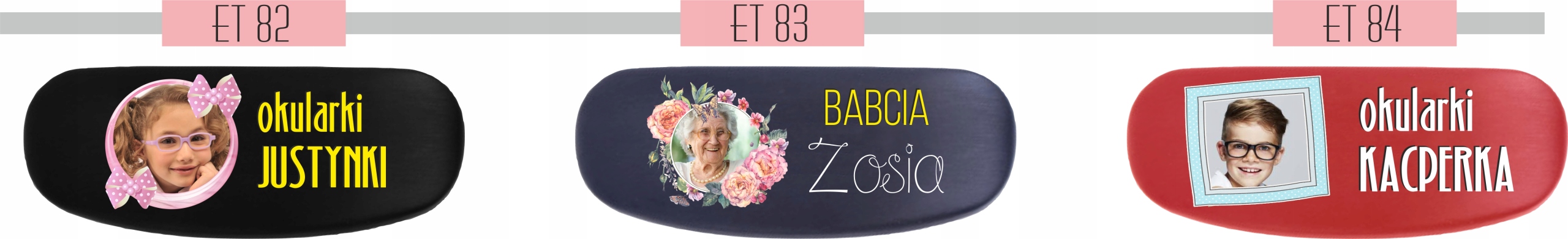 ETUI na okulary z IMIENIEM