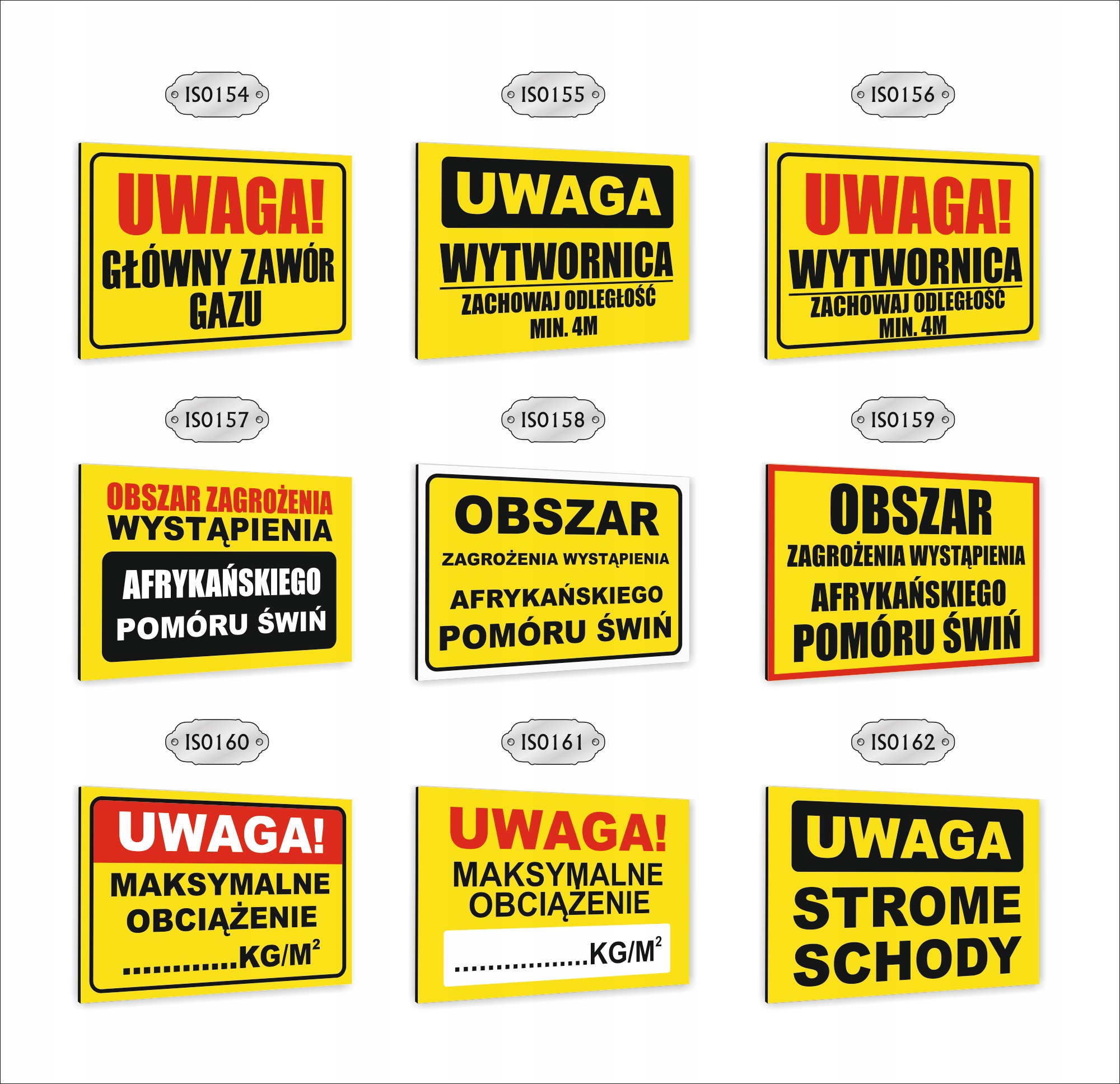 Tabliczka znak informacyjny dibond 30x20 UWAGA MIEJSCE PRACY