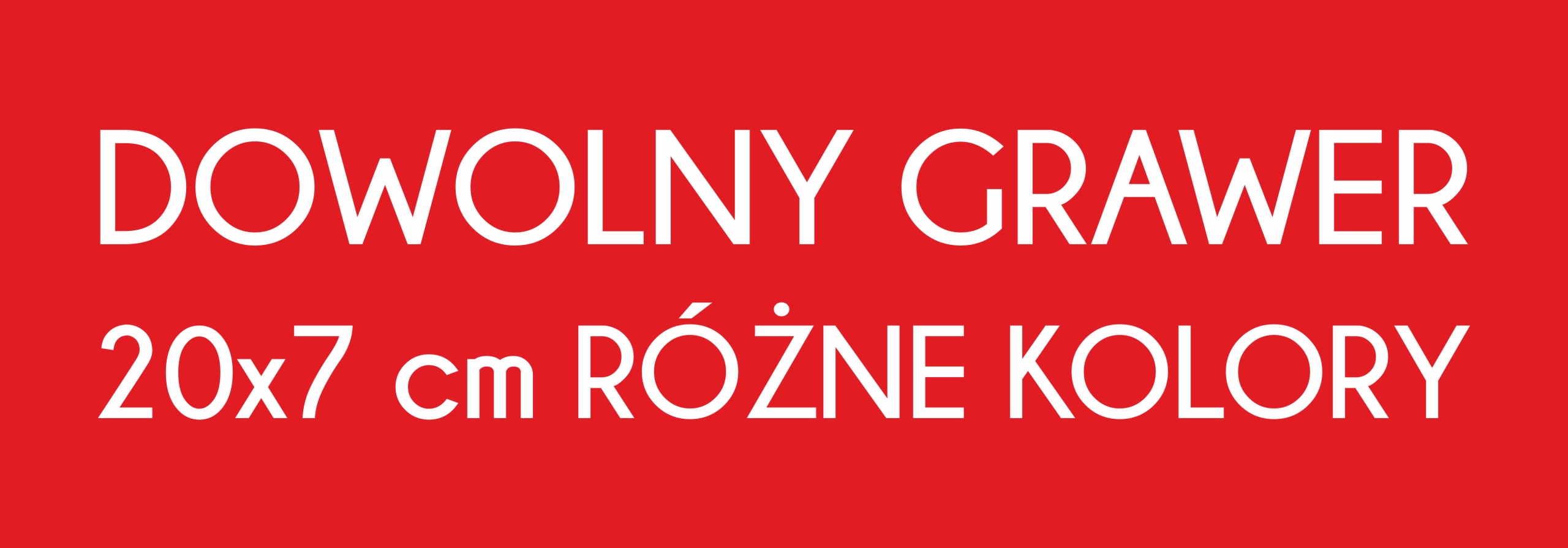 Grawerowana tabliczka Laminat 20x7 DOWOLNY GRAWER napis logo czerwona