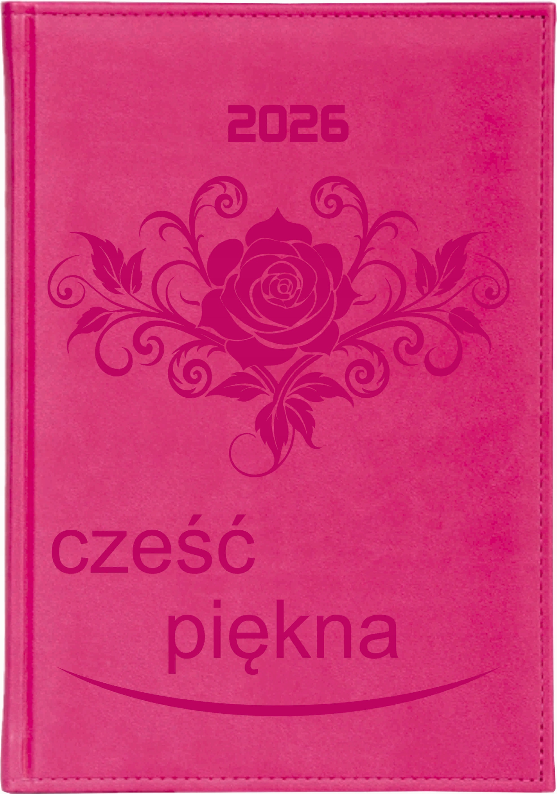 duży Planer A4 2026 z NAPISEM dzienny GRAWEROWANY Kalendarz KSIĄŻKOWY