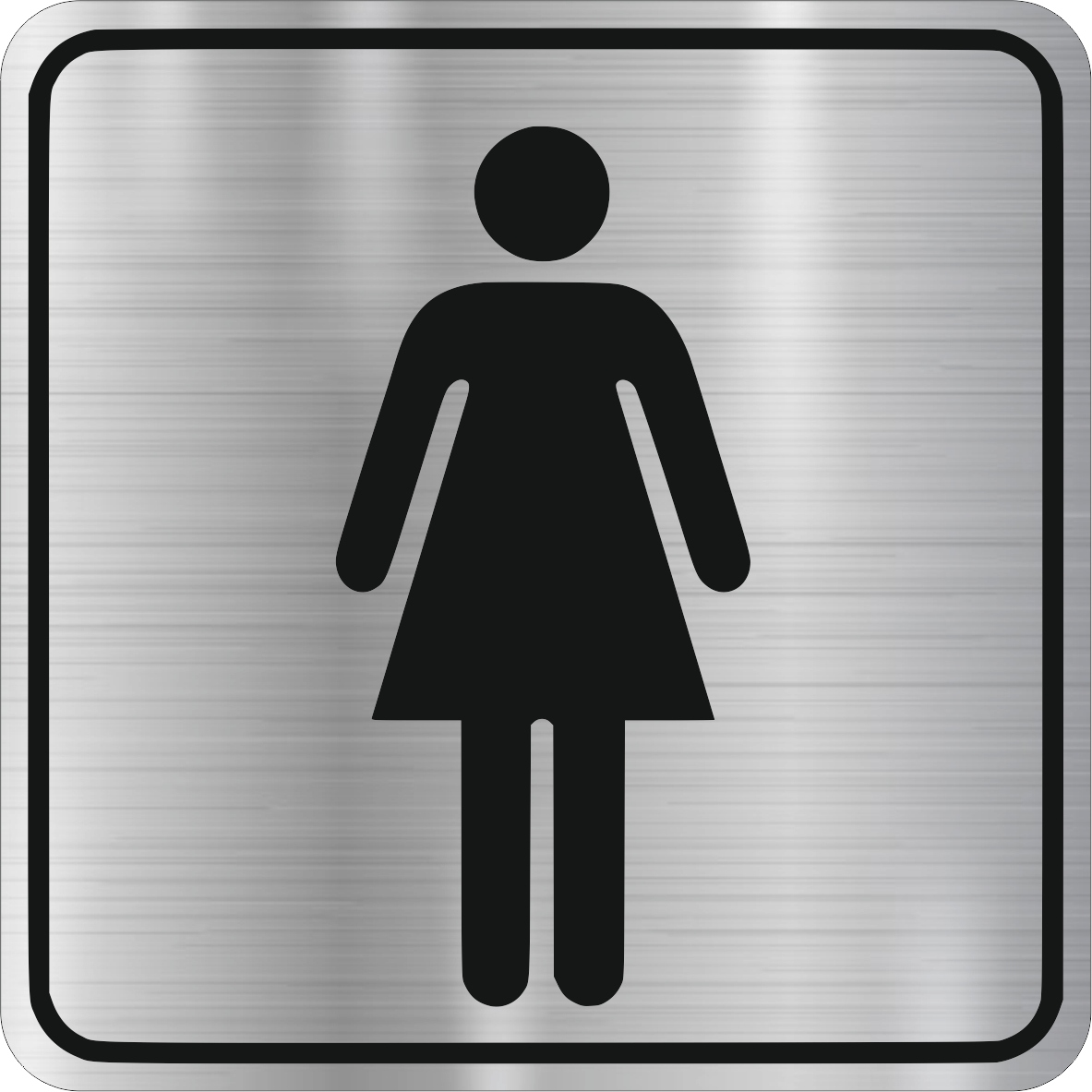 Tabliczka Grawerowana INFORMACYJNA na drzwi 9x9 cm WC TOALETA DAMSKA