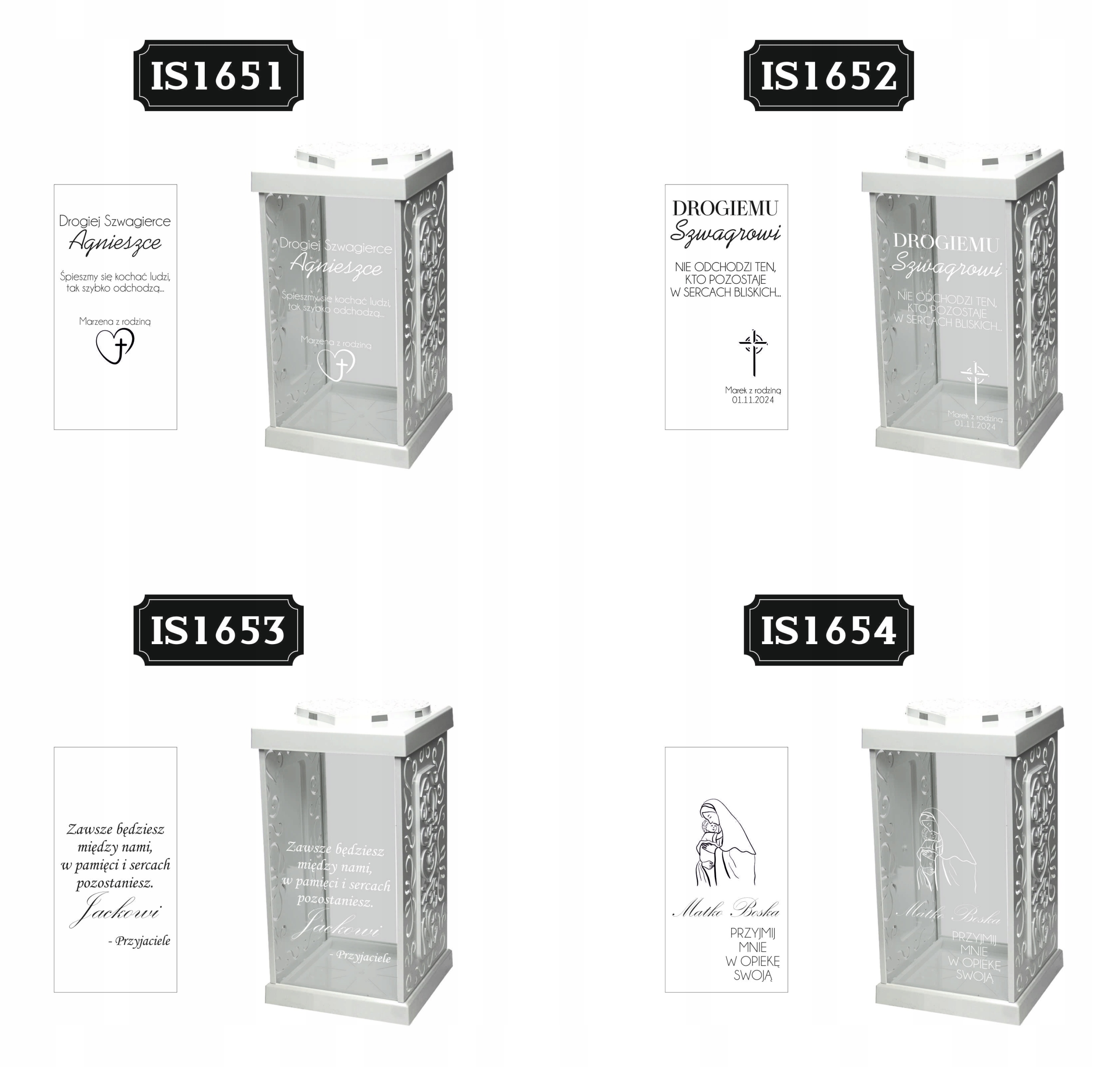 biały ZNICZ GRAWER KAPLICZKA personalizowany twój napis dedykacja DLA MAMY