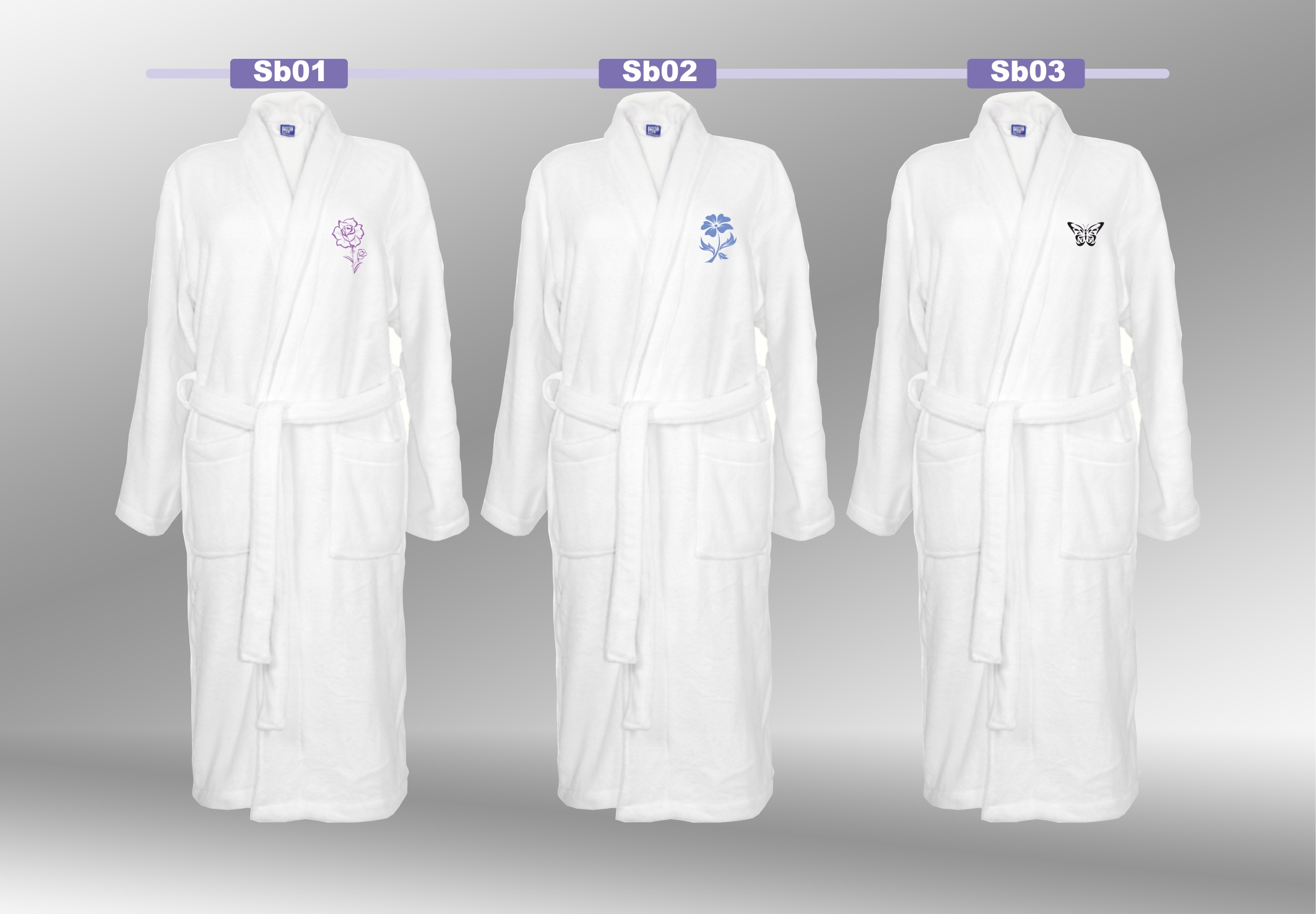 SZLAFROK BIAŁY Z HAFTEM rozmiar 2XL unisex PREZENT personalizacja IMIĘ