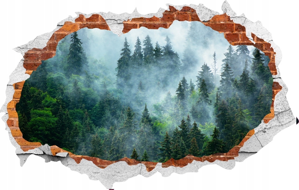 FOTOTAPETA 3D naklejka samoprzylepna widok dziura