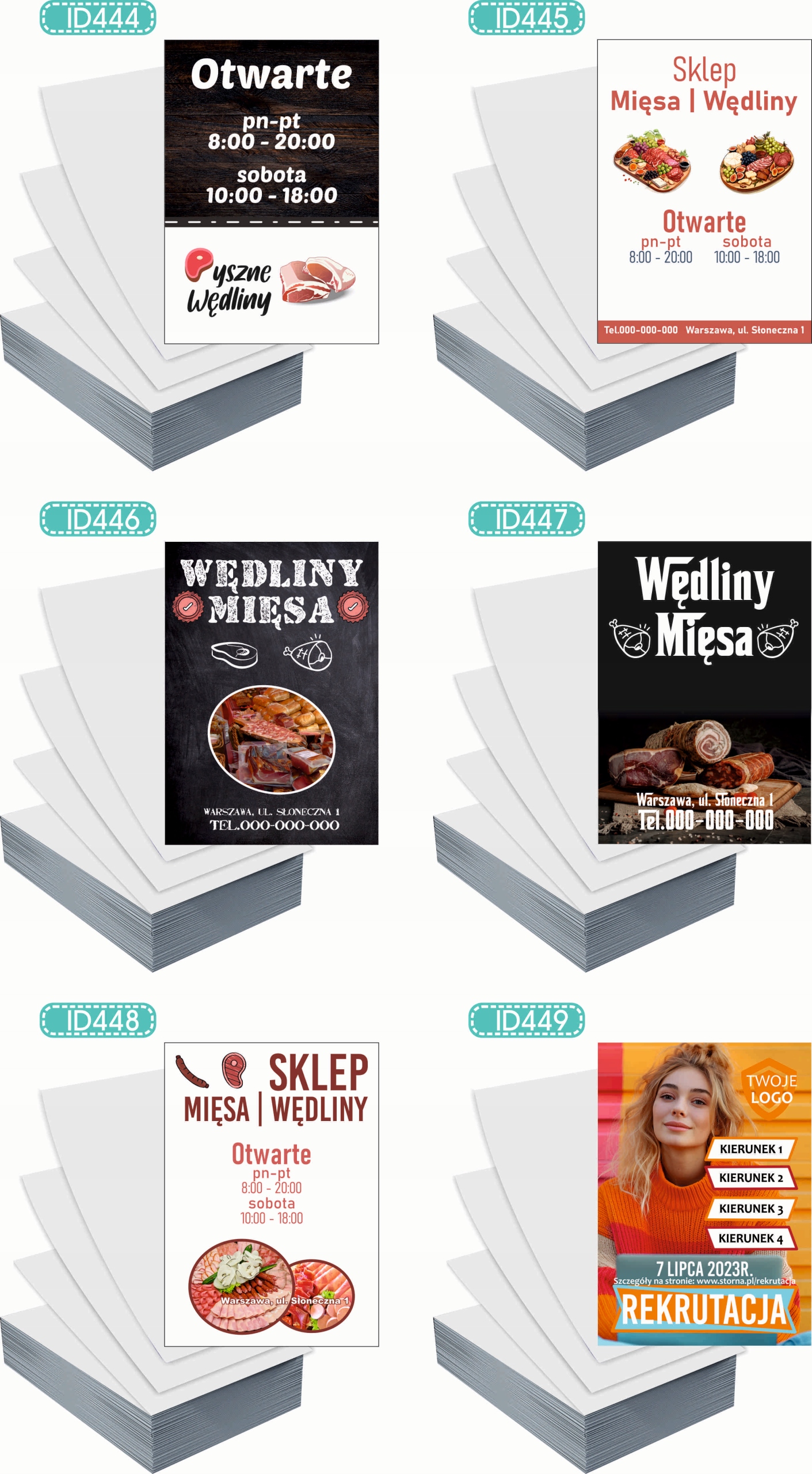 Ulotki A4 reklamowe firmowe 1000szt różne wzory BIURO PODRÓŻY