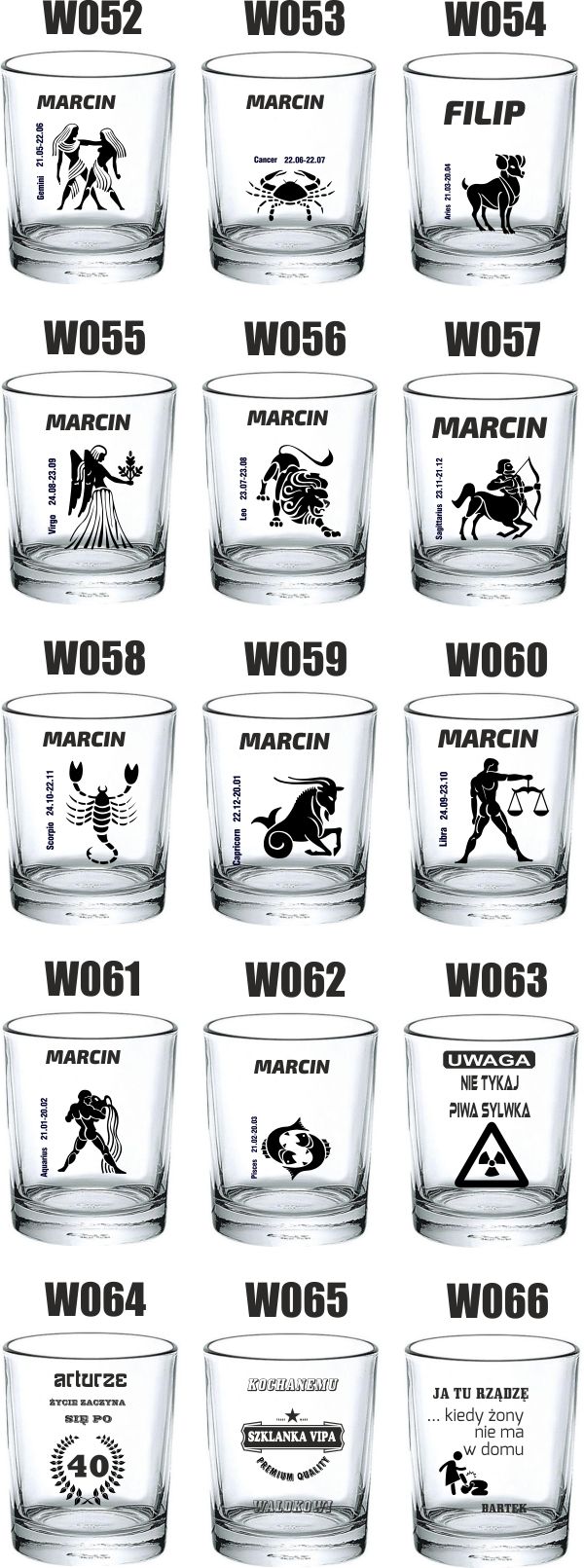 Szklanka WHISKY prezent na święta mikołajki grawer