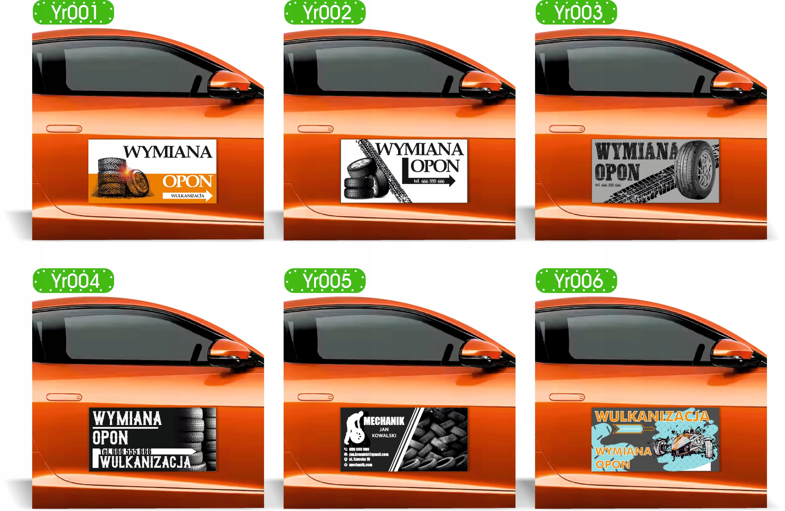 Magnes na samochód reklama magnetyczna MONTAŻ INSTALACJI ELEKTRYCZNYCH