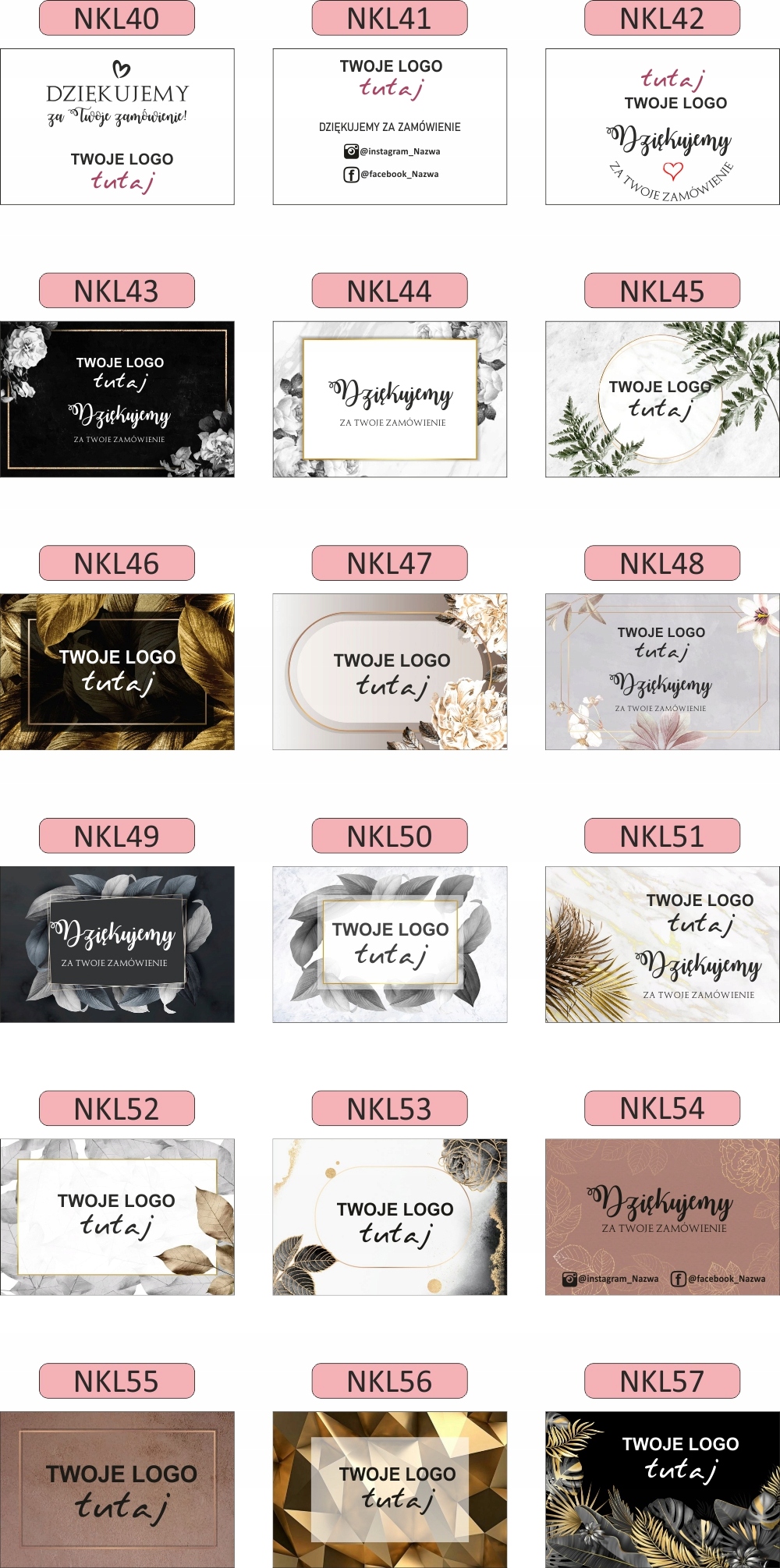 naklejki Etykiety z LOGO twojej firmy 6 cm 50szt