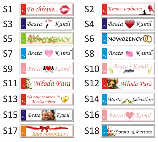 TABLICA ŚLUBNA dekoracyjna rejestracyjn na ślub IMION DATA TWÓJ NAPIS