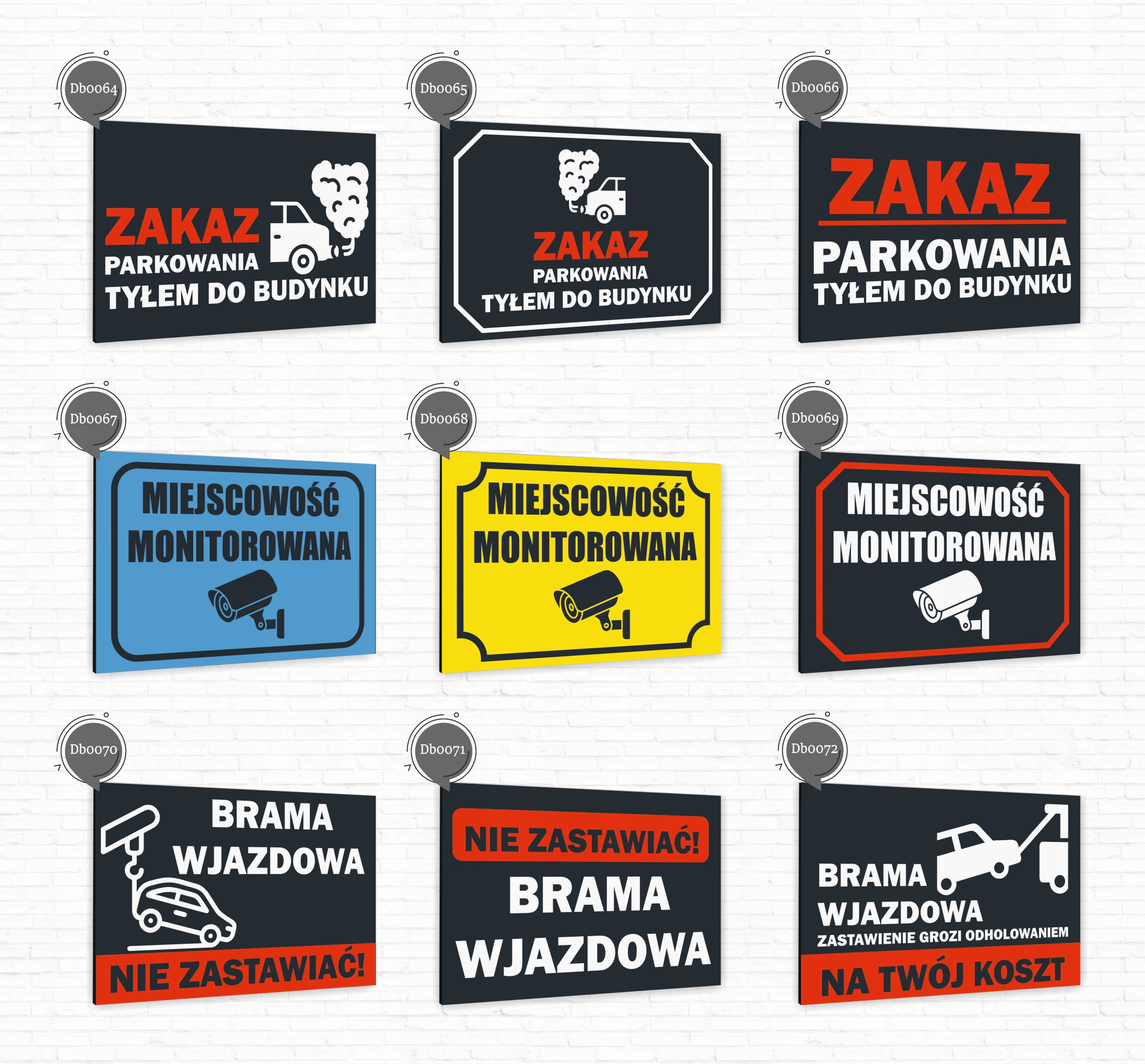 Tabliczka znak informacyjny 30x20 Antracyt PARKING Nierdzewna NADRUK UV