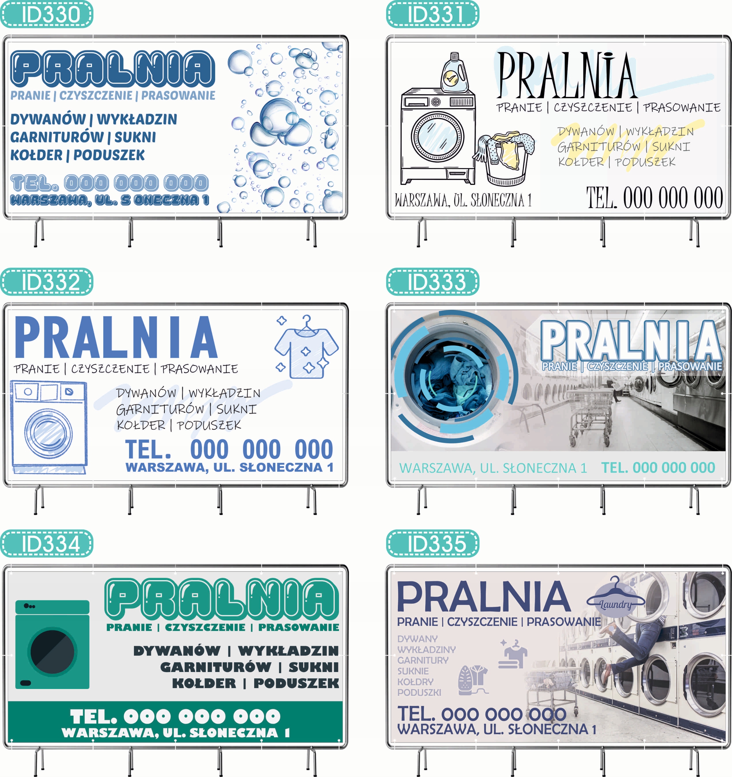 BANER REKLAMOWY 300x150cm oczkowany projekt w cenie AGENCJA OCHRONY