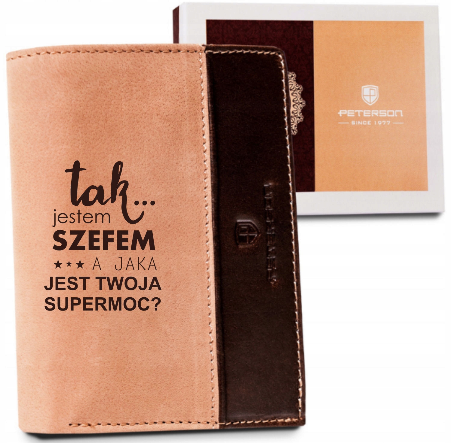 Portfel dla SZEFA Twój tekst imię JAKOŚĆ grawer PL