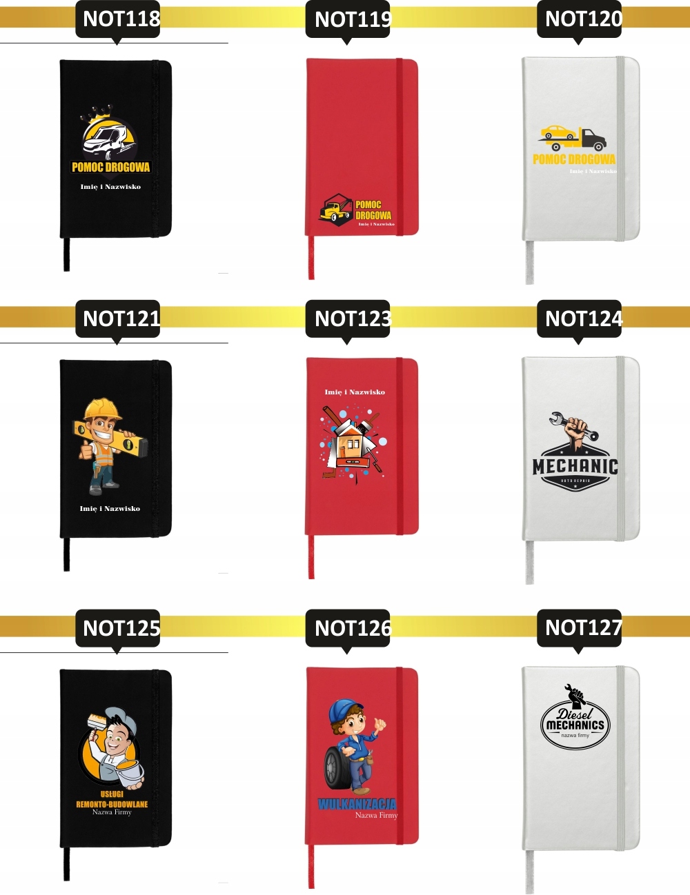 Notes A5 pomoc drogowa TWÓJ NAPIS personalizacja
