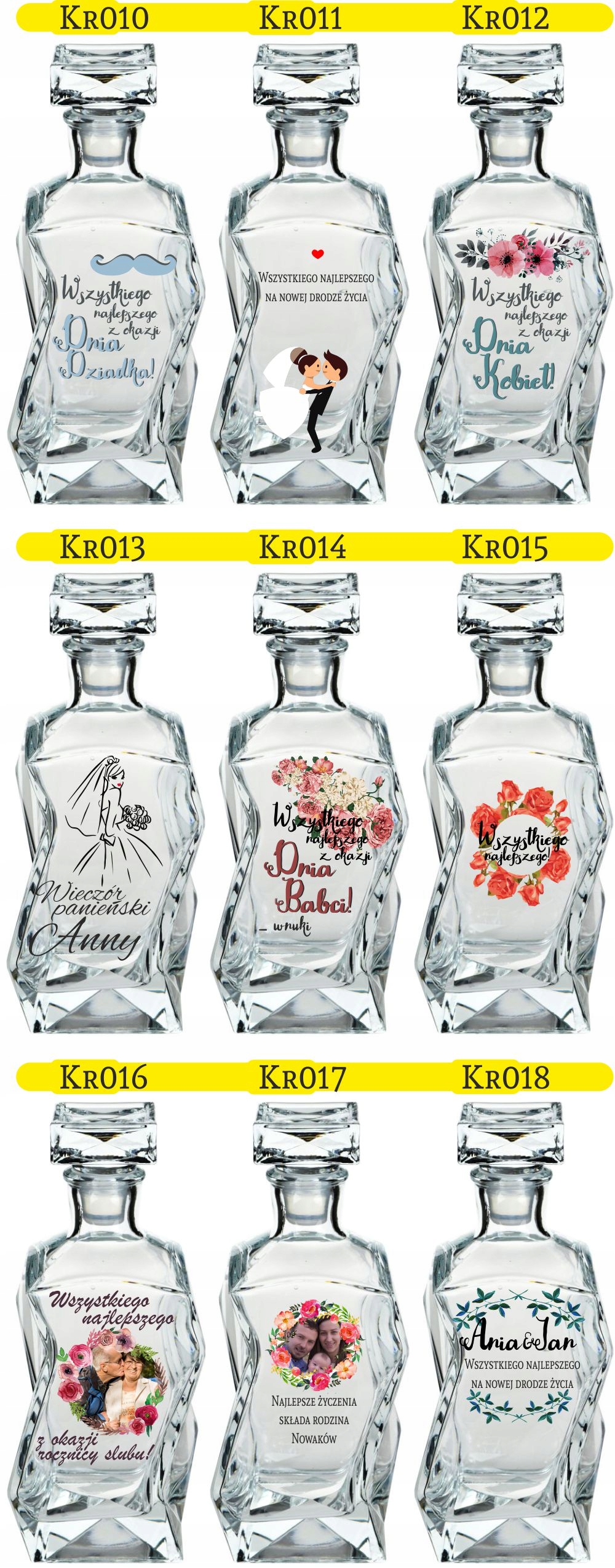 KARAFKA PREZENT na dzień kobiet dla Kobiety nadruk