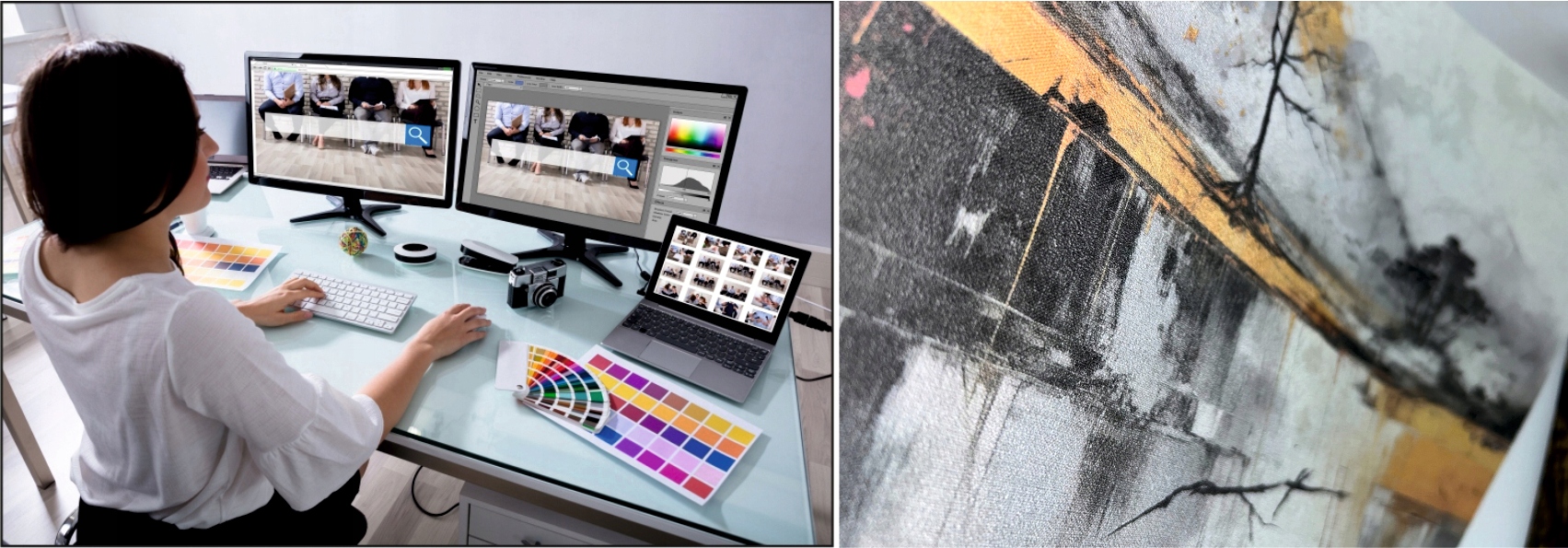 Fototapeta PREMIUM STRUKTURA ZMYWALANA NA WYMIAR Tapeta 3D białe drzewa