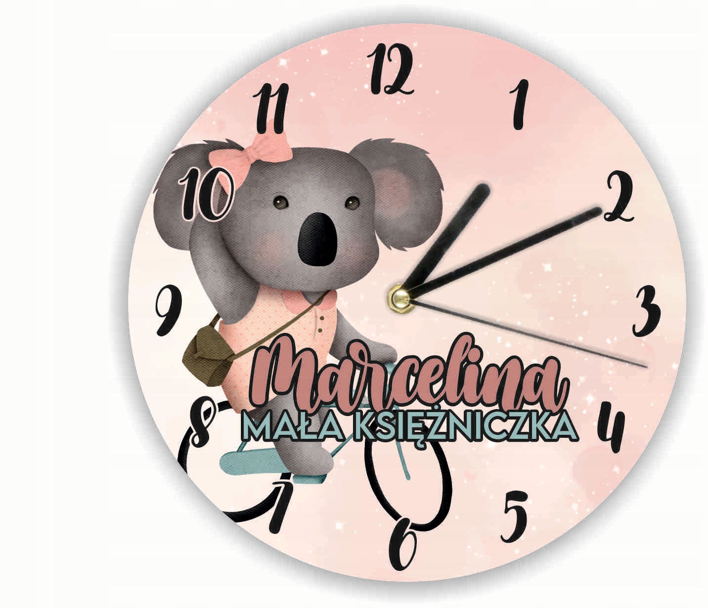 ZEGAR ścienny PREZENT duży wybór wzorów DLA DZIECKA z imieniem