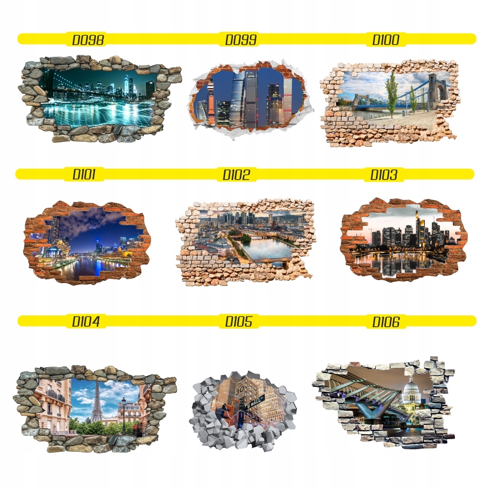 Naklejka ścienna Dziura na ścianę samochód BMW