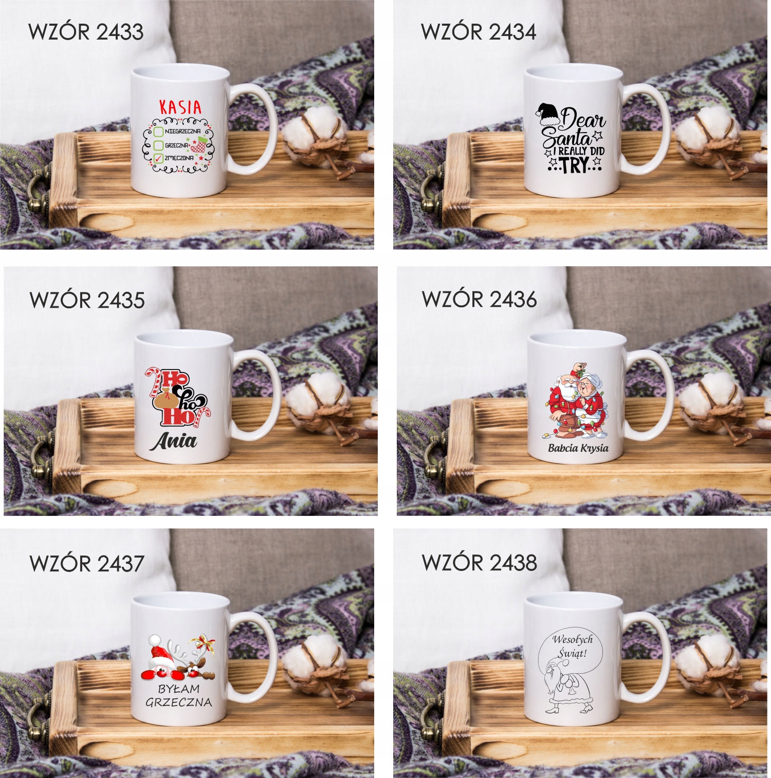 Kubek z nadrukiem PREZENT ŚWIĄTECZNY ŚWIĘTA ROK