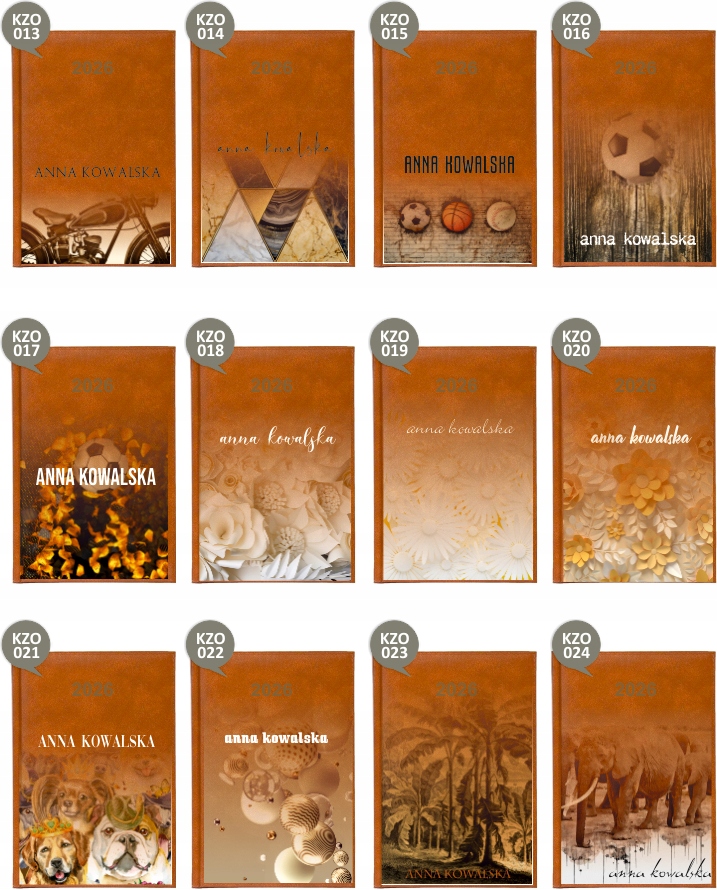 Tygodniowy KALENDARZ 2026 z TWOIM IMIENIEM A5 książkowy DOWOLNY NADRUK