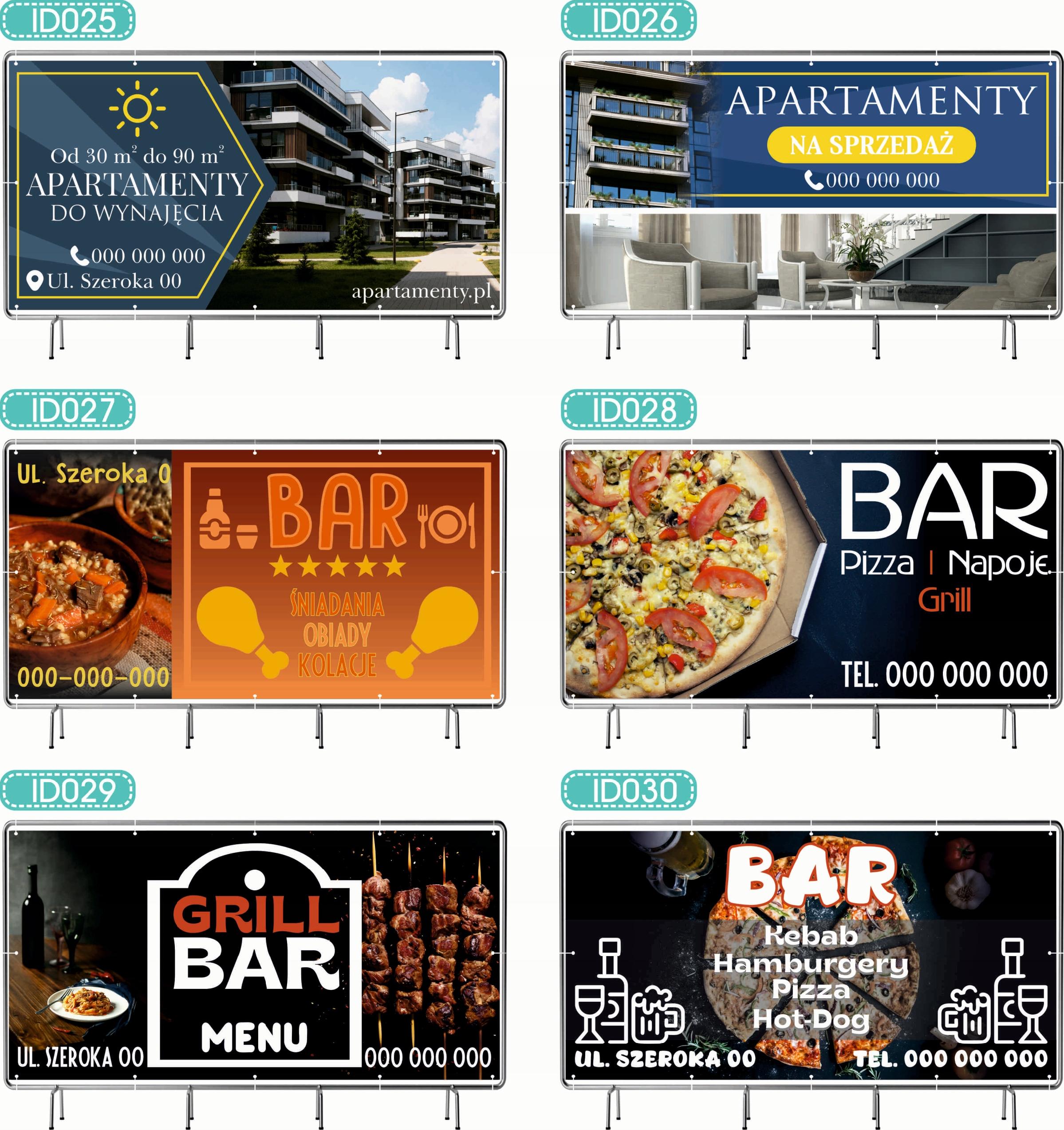 BANER REKLAMOWY 300x150cm projekt w cenie różne wzory ZIELONY ŁAD GŁÓD