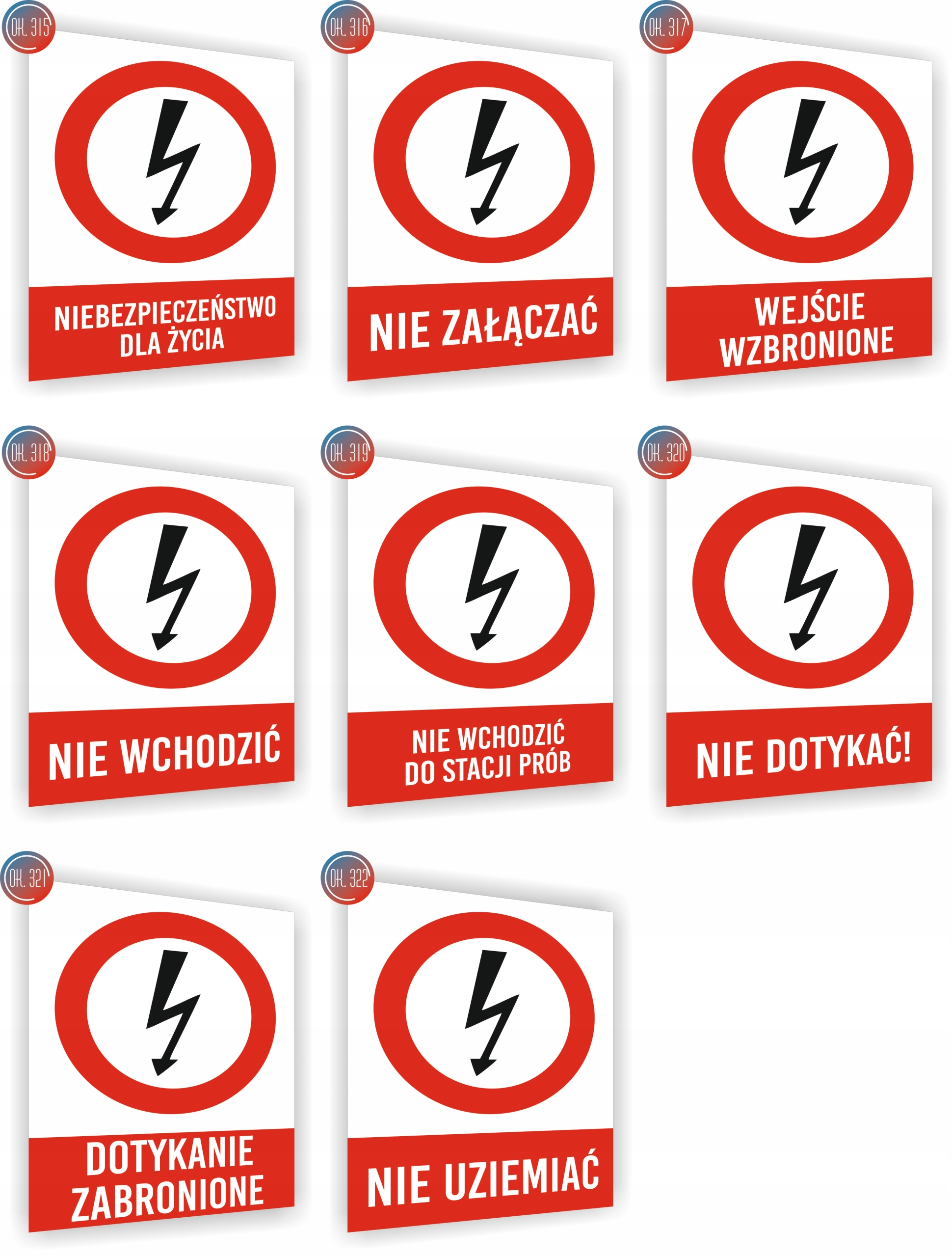 Tablica informacyjna Wysokie Napięcie nadruk 20x15 cm duży wybór