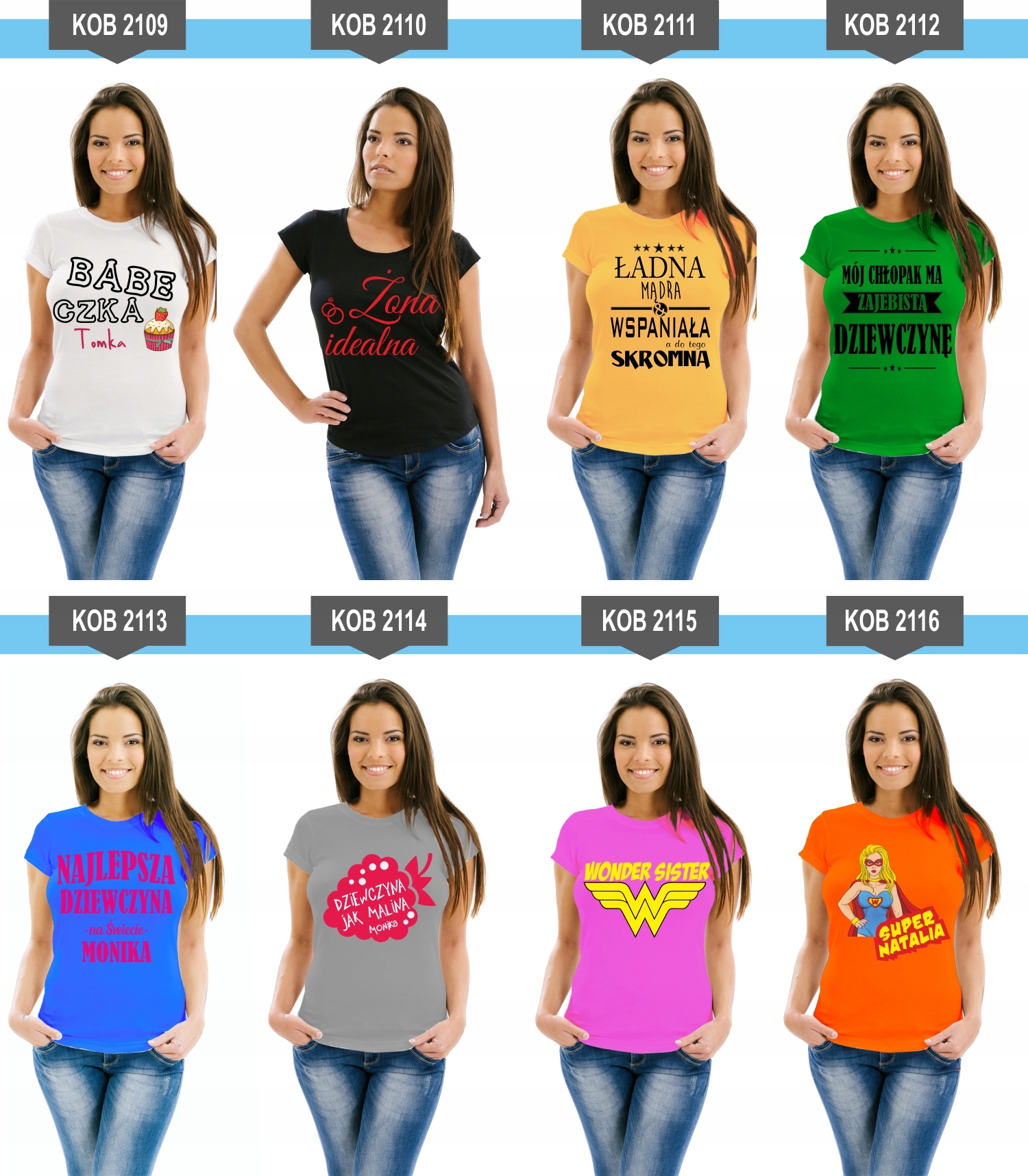 Koszulka z nadrukiem PREZENT na Dzień Kobiet