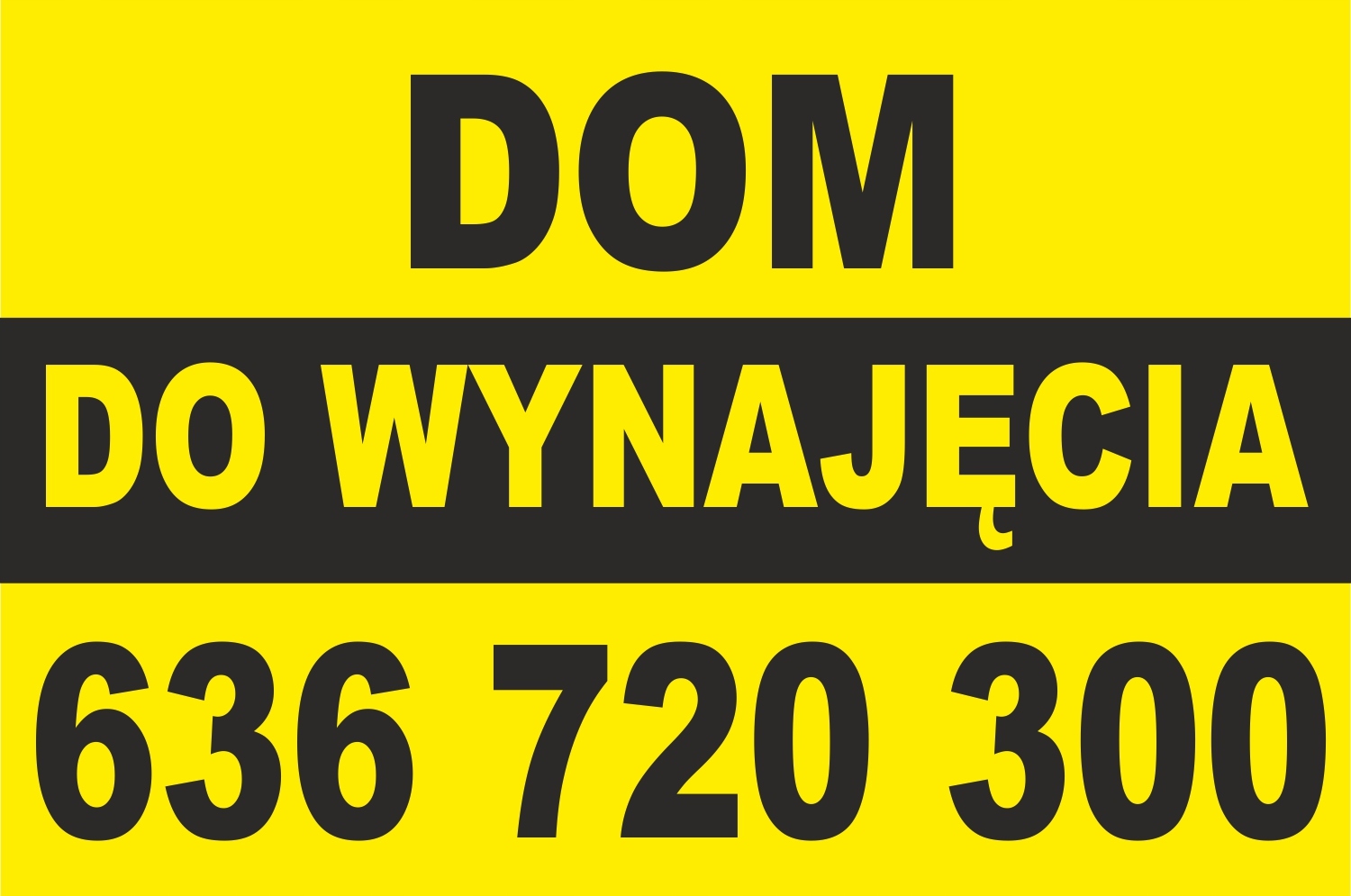 Tablica Szyld SPRZEDAM DOM DO WYNAJĘCIA 60x40cm