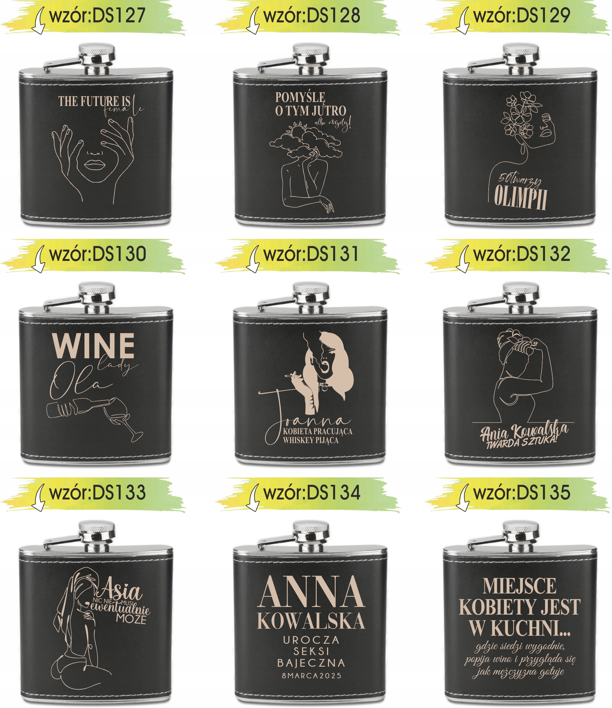 GRAWEROWANA Piersiówka 180 ml personalizowany prezent na dzień dziadka