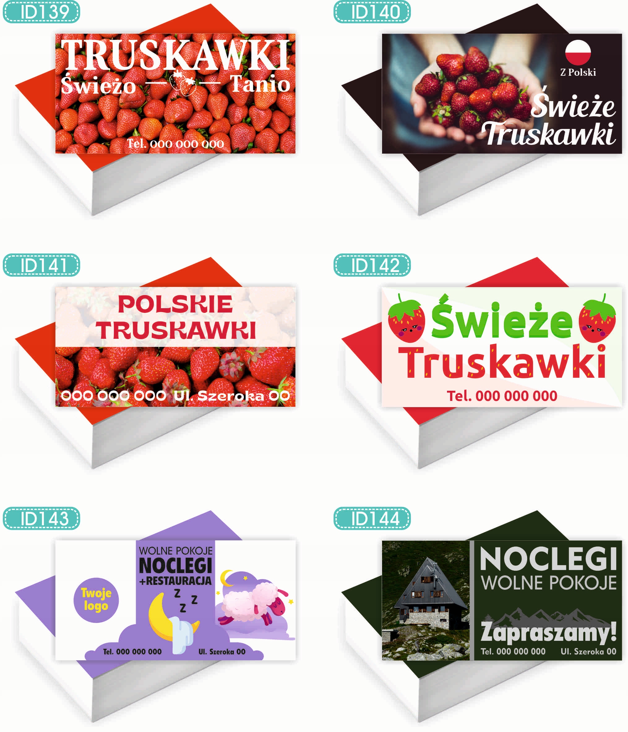 Wizytówki firmowe 100szt DUŻO WZORÓW do wyboru DOŻYNKI PARAFIALNE