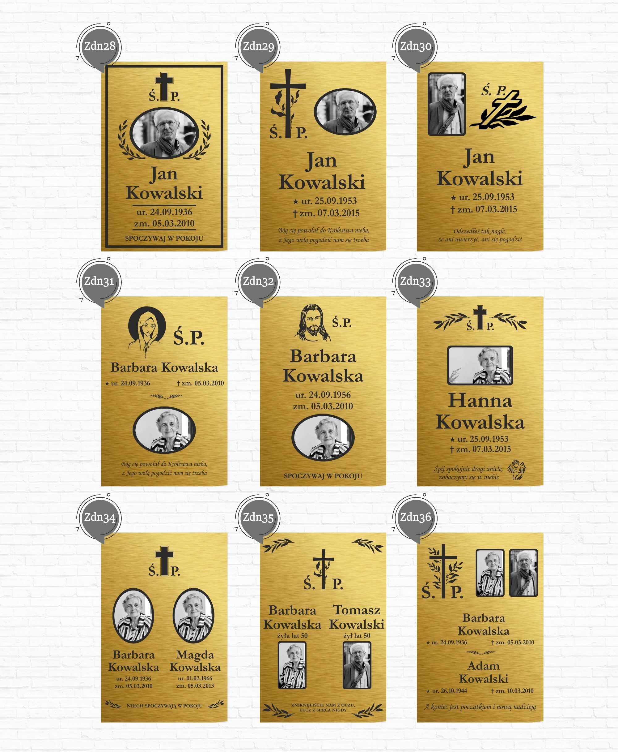 TABLICZKA NAGROBNA NAGROBKOWA ze zdjęciem ALUMINIOWA DIBOND UV 40x30 cm