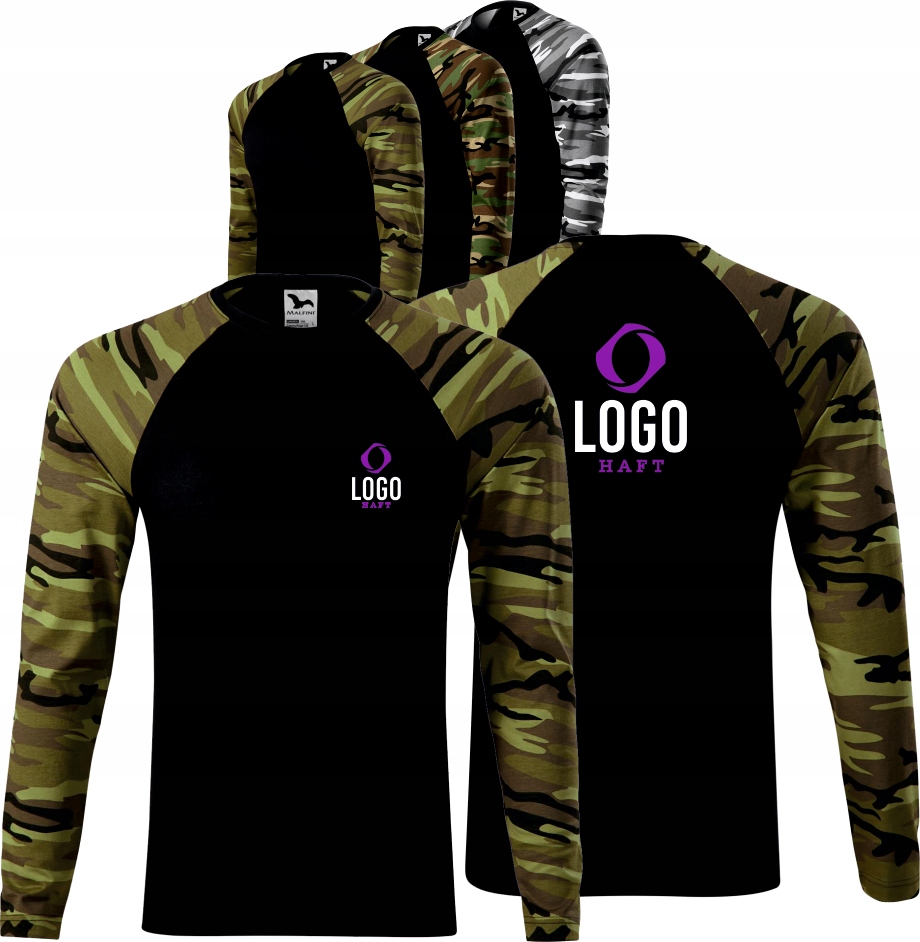 KOSZULKA MĘSKA Z WŁASNYM HAFTEM NADRUKIEM LOGO 10 SZT