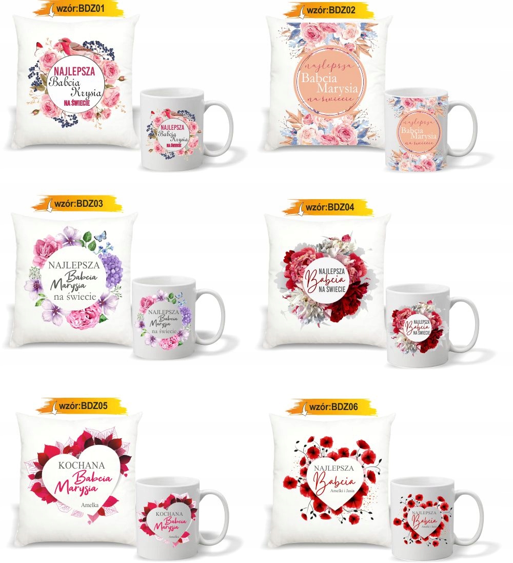 FOTO PODUSZKA KUBEK prezent na DZIEŃ BABCI DZIADKA
