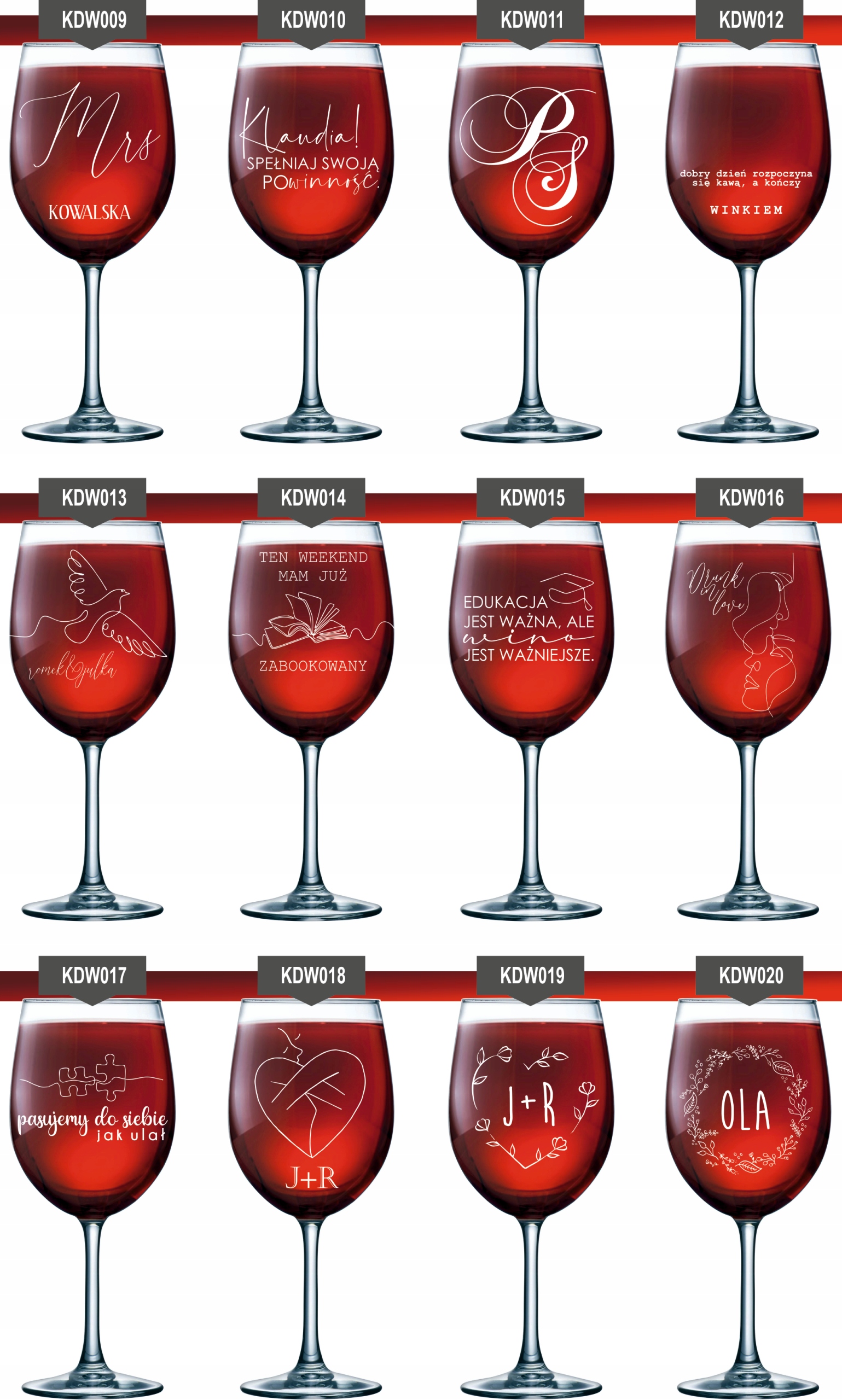 lampka kieliszek do wina z grawerem na PREZENT na imieniny personalizowany