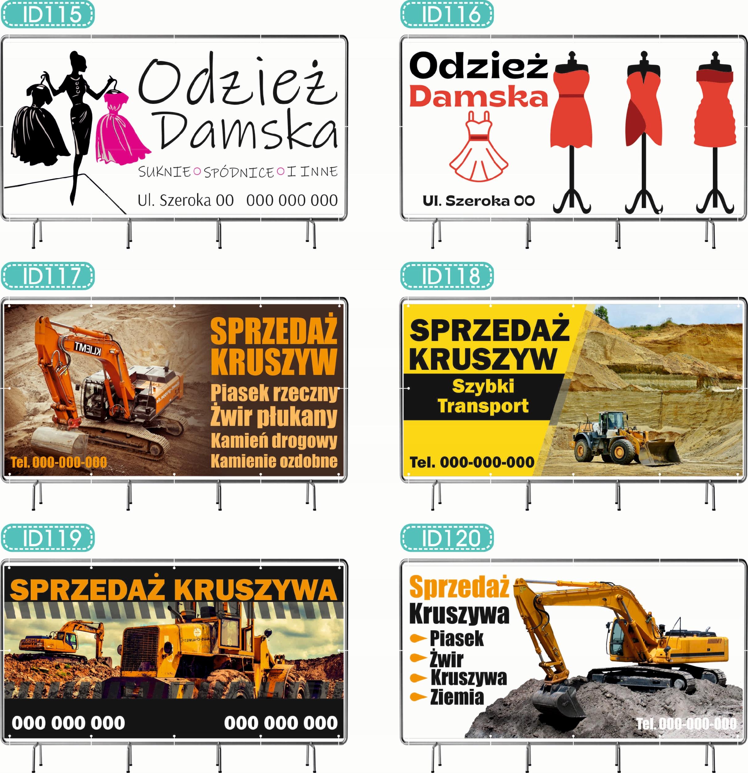 BANER REKLAMOWY 200x100cm projekt w cenie różne wzory WYROBY SWOJSKIE